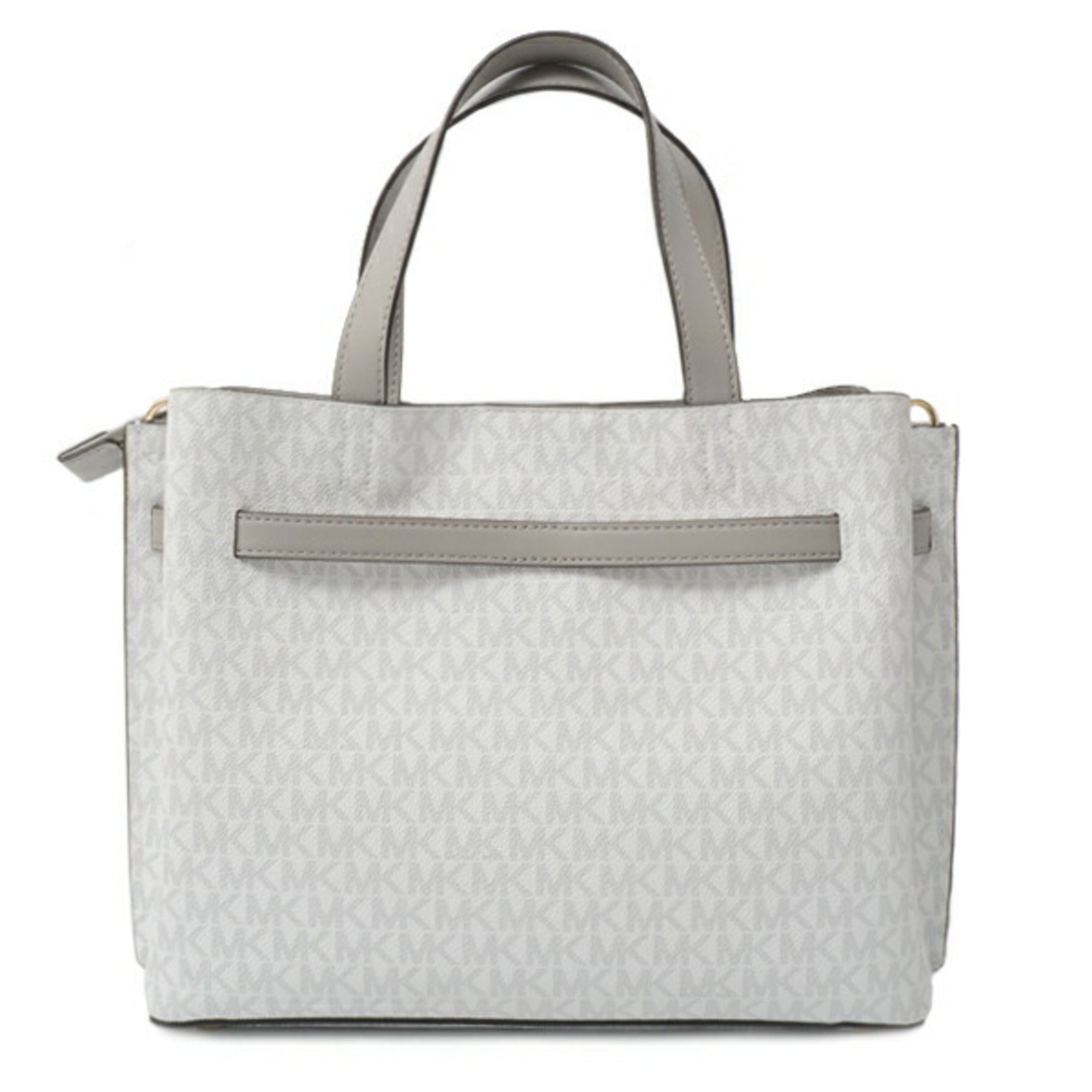 Michael Kors Gray White Pvc Leather Handbag (Pre-Owned)