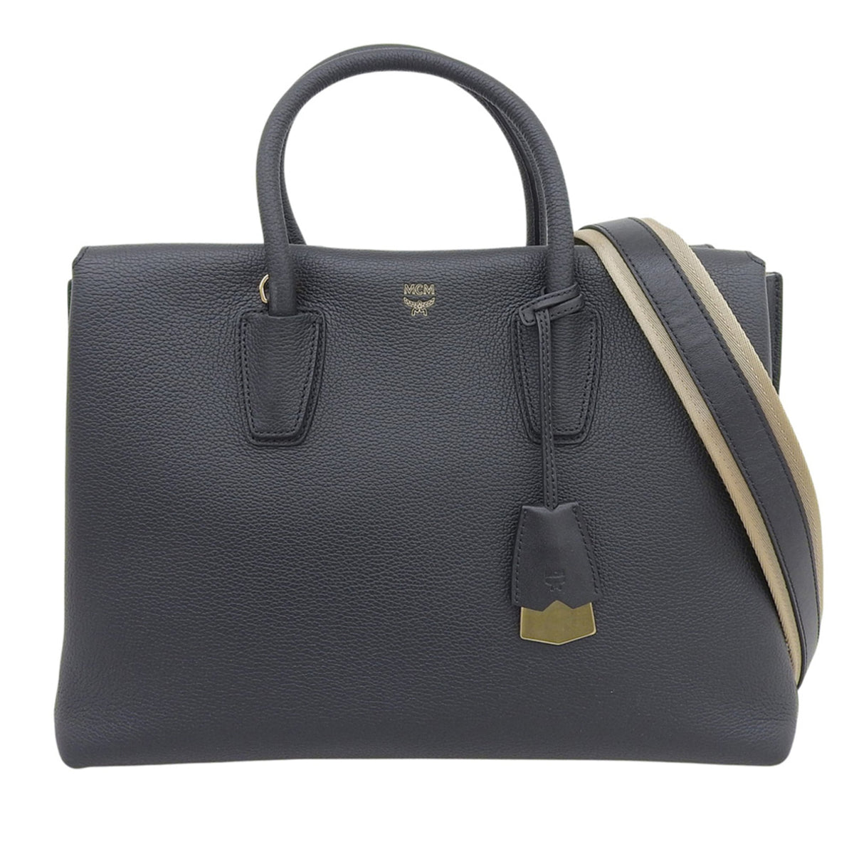 Mcm Black Leather Handbag (Pre-Owned)