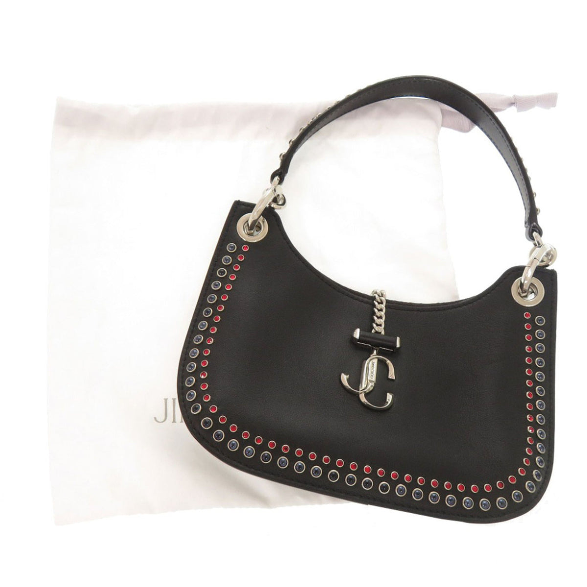Jimmy Choo Black Leather Shoulder Bag (Pre-Owned)