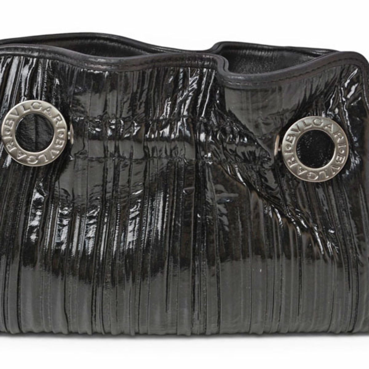 Bvlgari Black Patent Leather Clutch Bag (Pre-Owned)