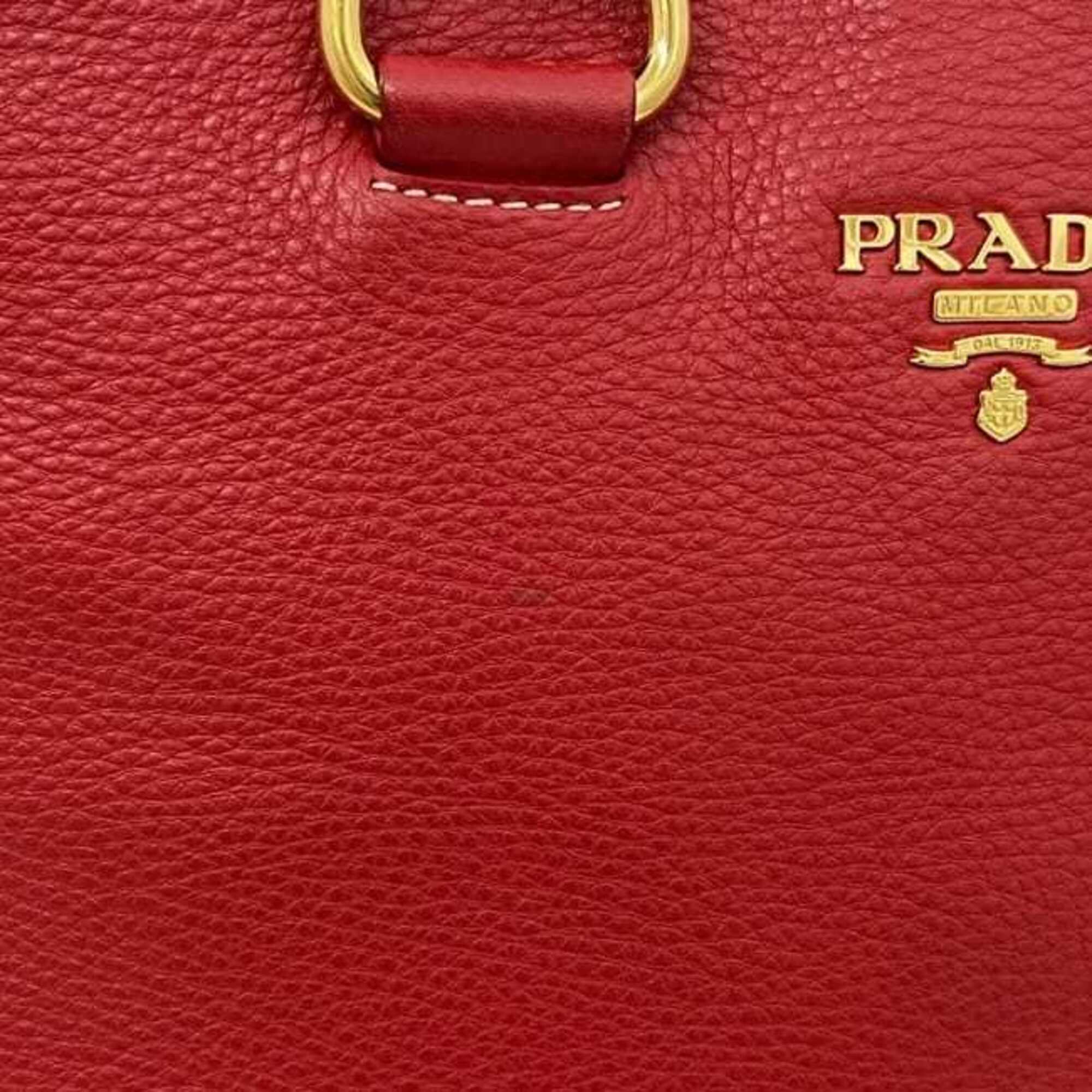 Prada Fuoco Red Color Tote Bag (Pre-Owned)