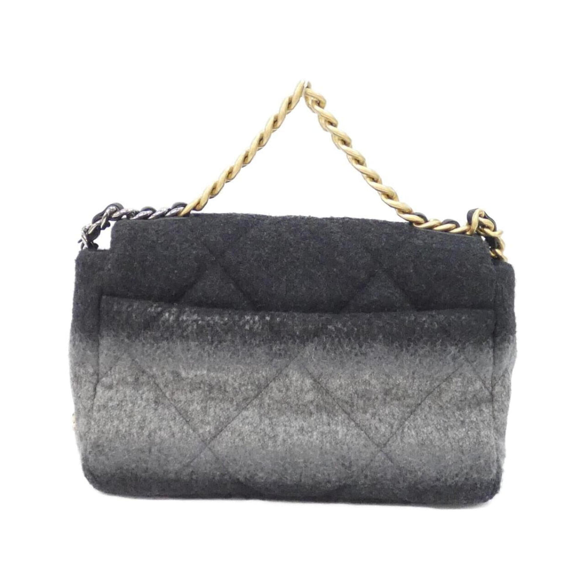 Chanel Black Wool Shoulder Bag (Pre-Owned)