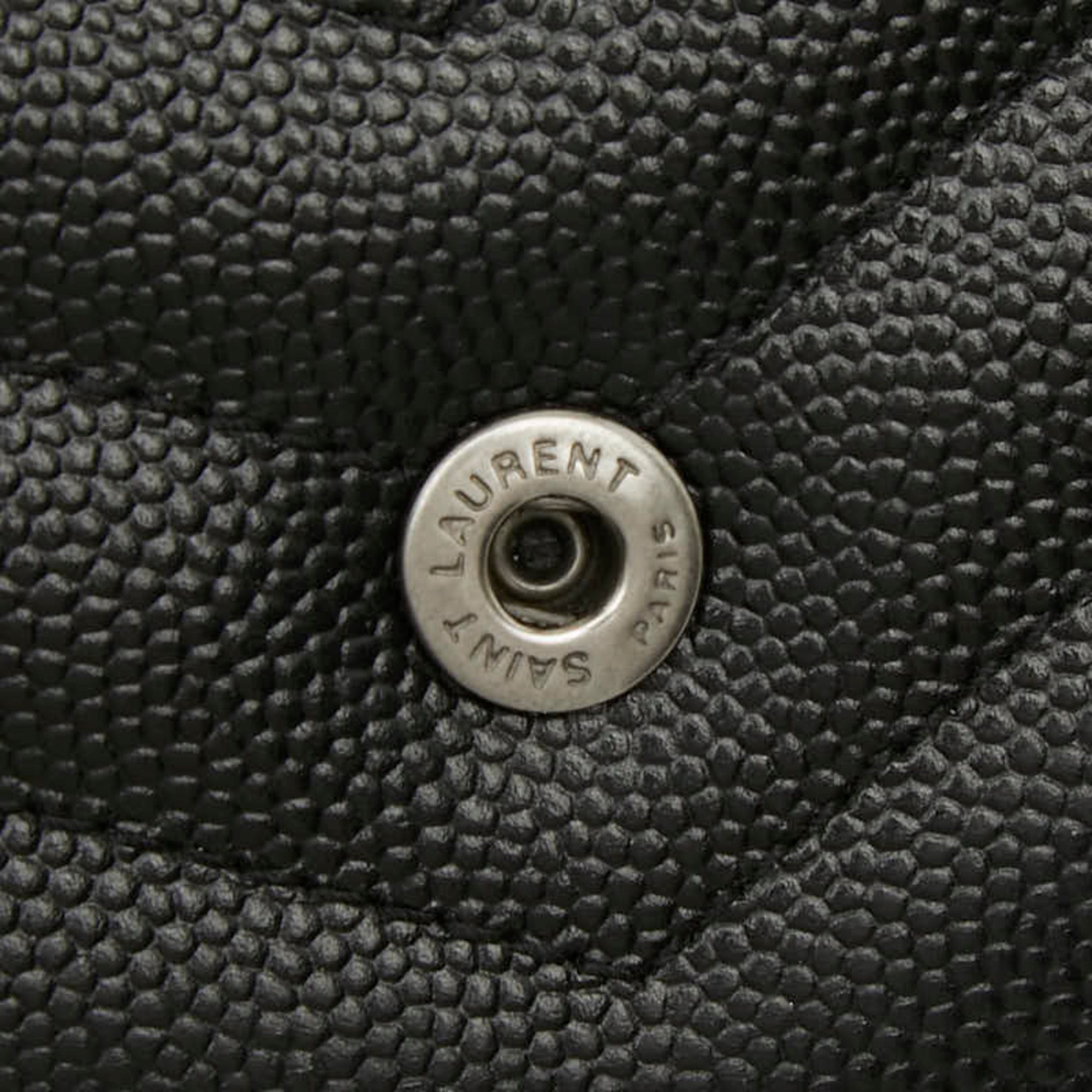Saint Laurent Black White Leather Shoulder Bag (Pre-Owned)