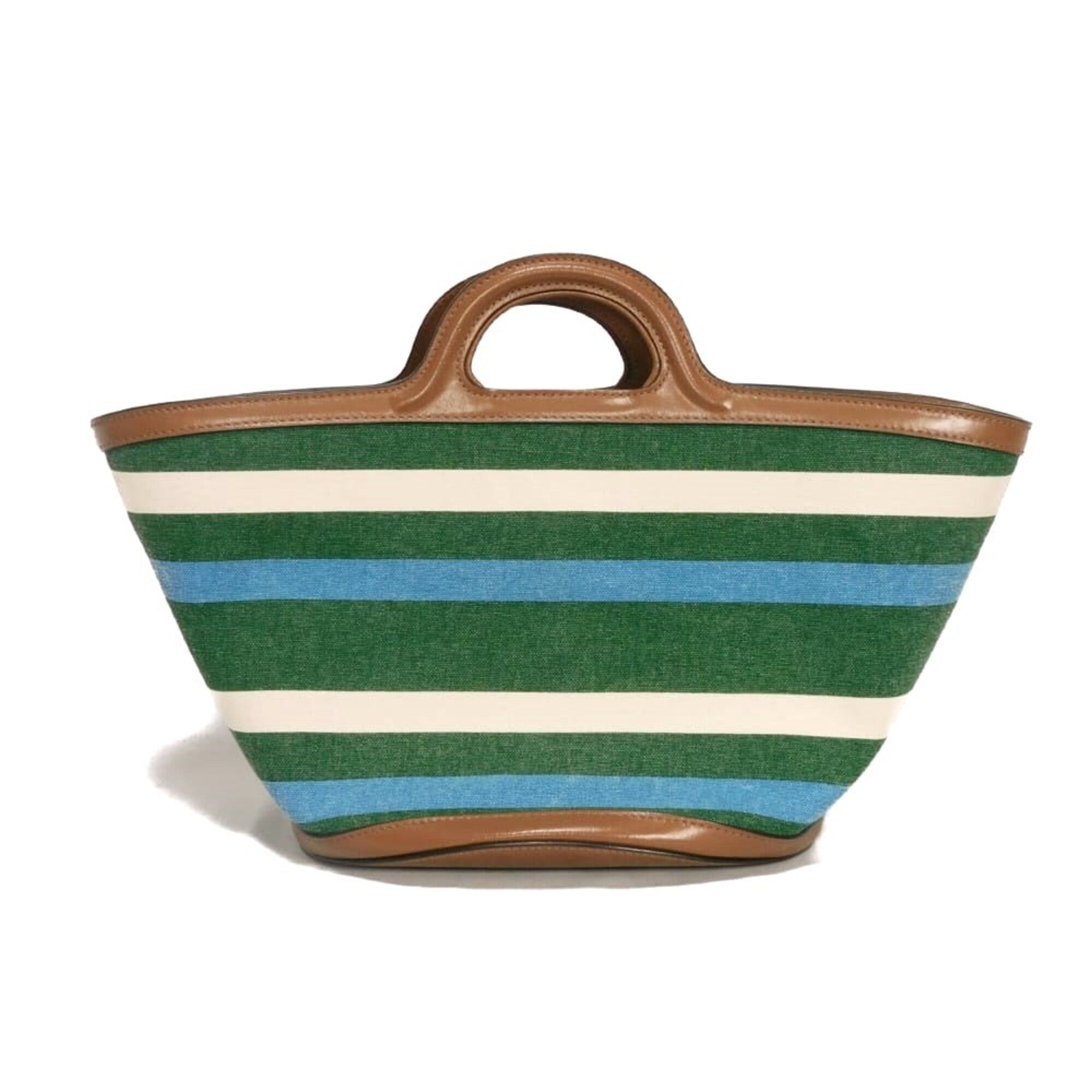 Marni Green Cotton Canvas Basket Handbag (Pre-Owned)