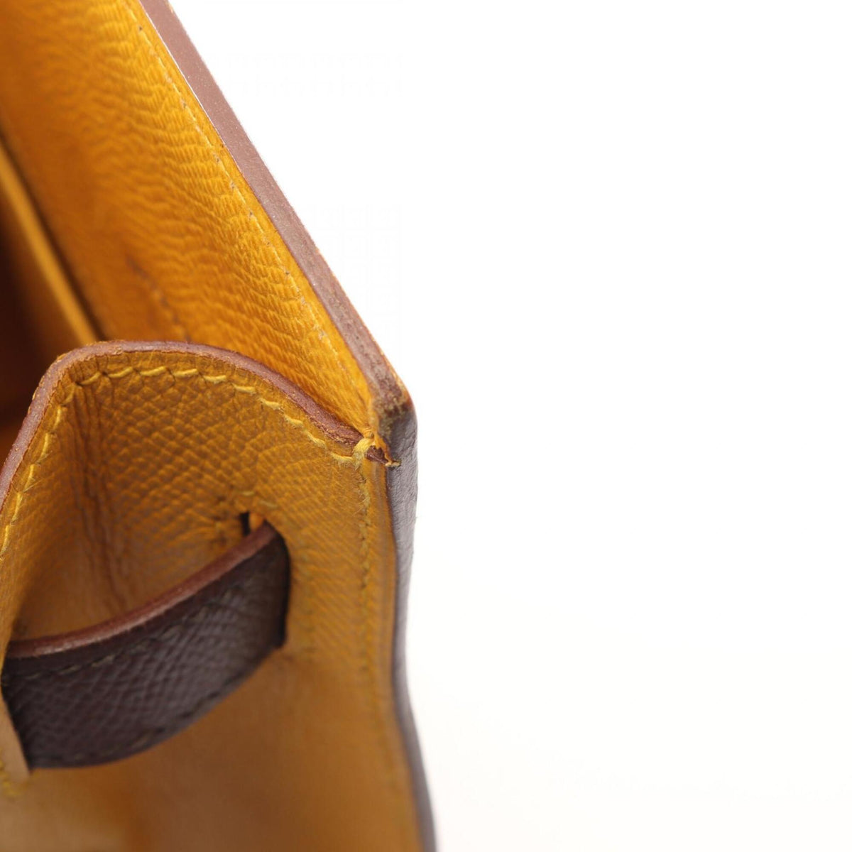 Hermes Brown Havane Yellow Courchevel Leather Handbag Shoulder Bag (Pre-Owned)