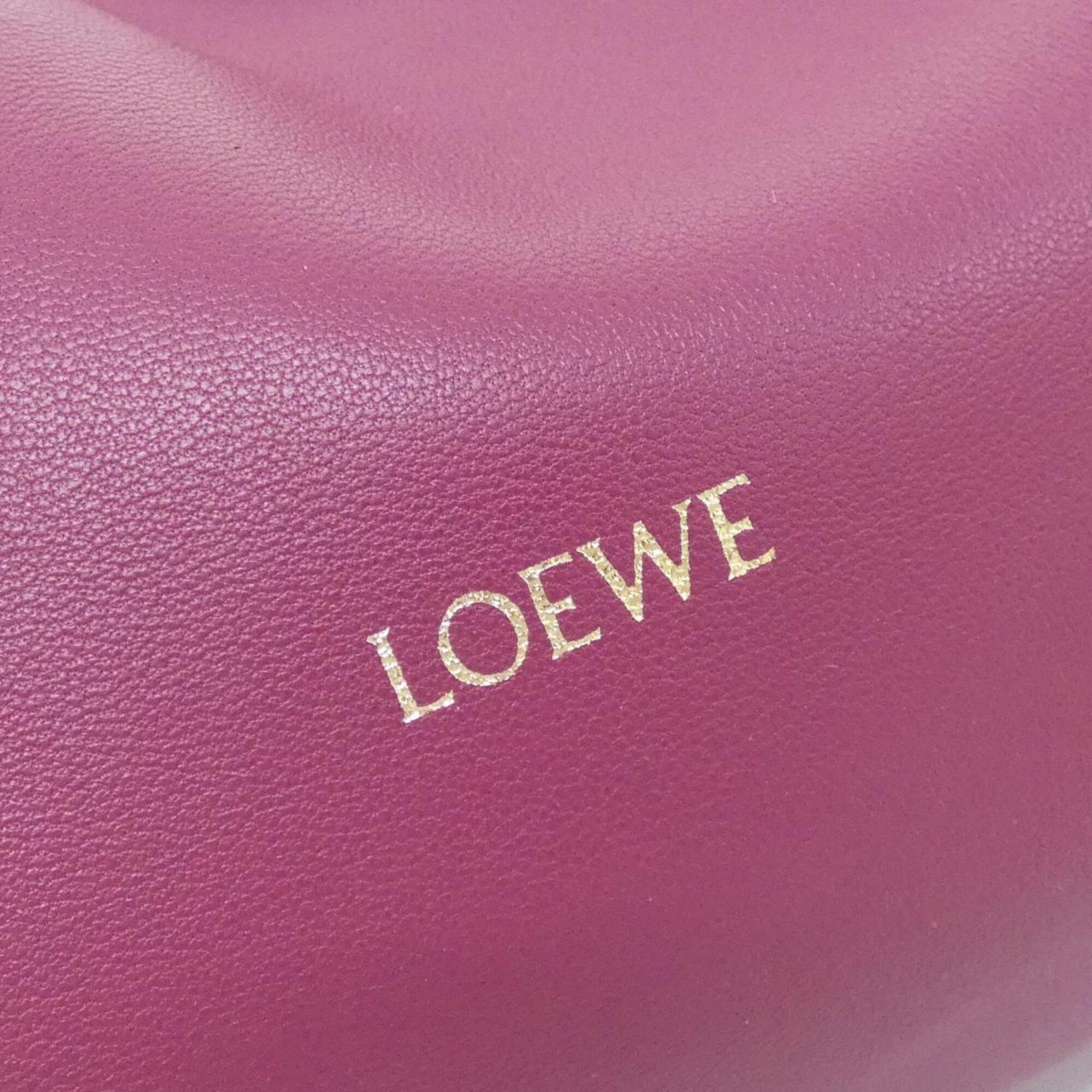 Loewe Purple Leather Handbag (Pre-Owned)