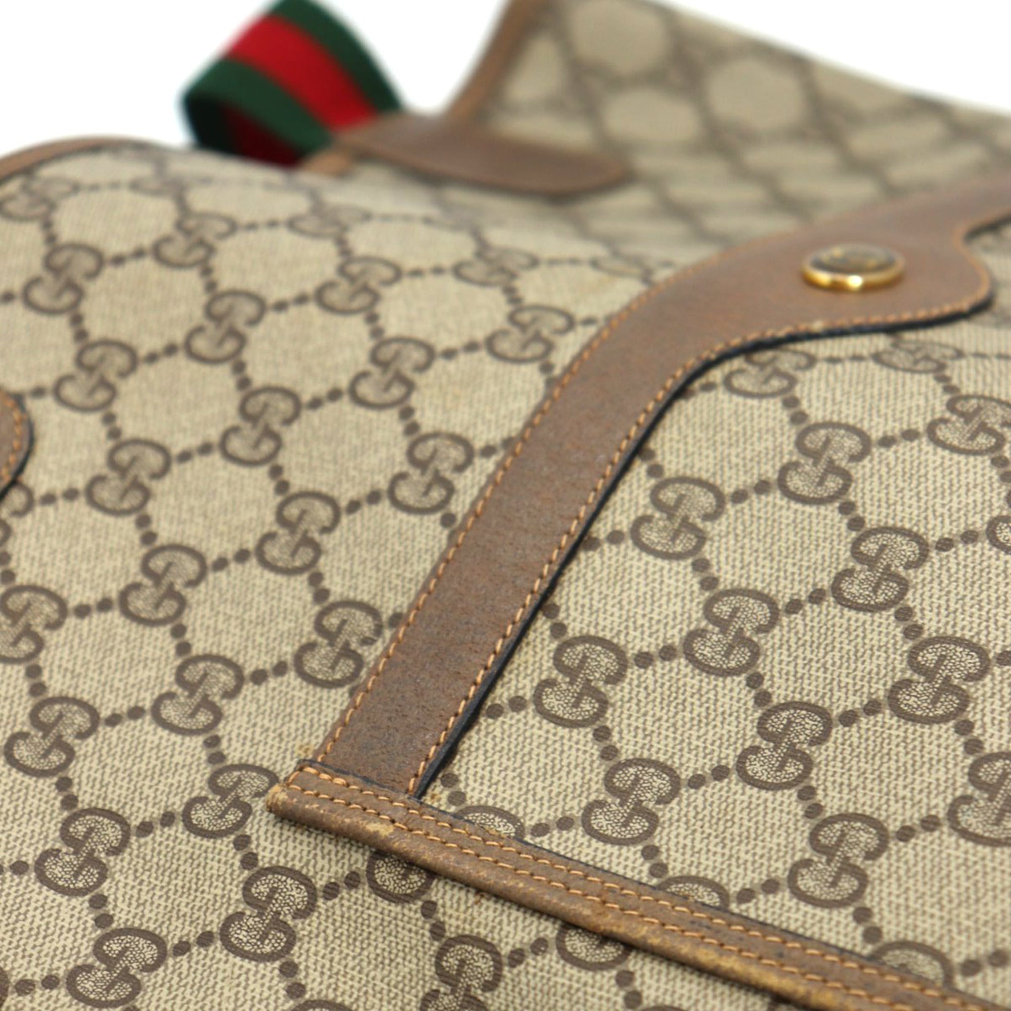 Gucci Beige Gg Supreme Canvas Shoulder Bag Tote Bag (Pre-Owned)