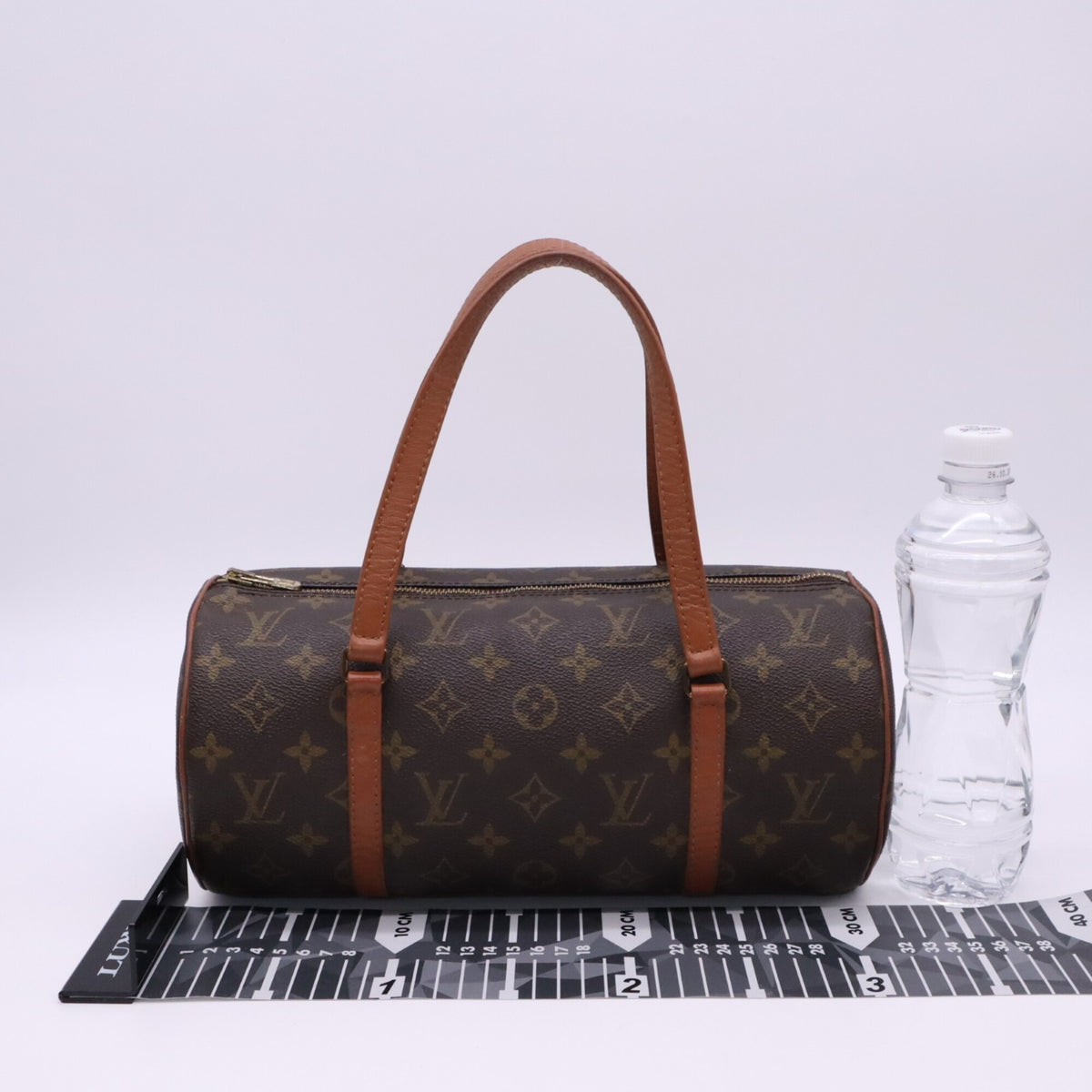 Louis Vuitton Monogram Beige Brown Coated Canvas Leather Handbag (Pre-Owned)