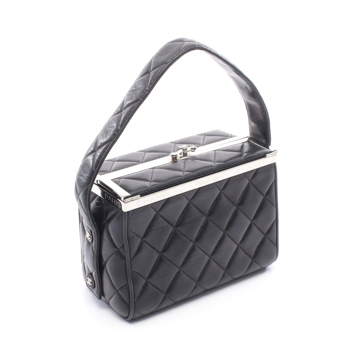 Chanel Black Leather Handbag (Pre-Owned)