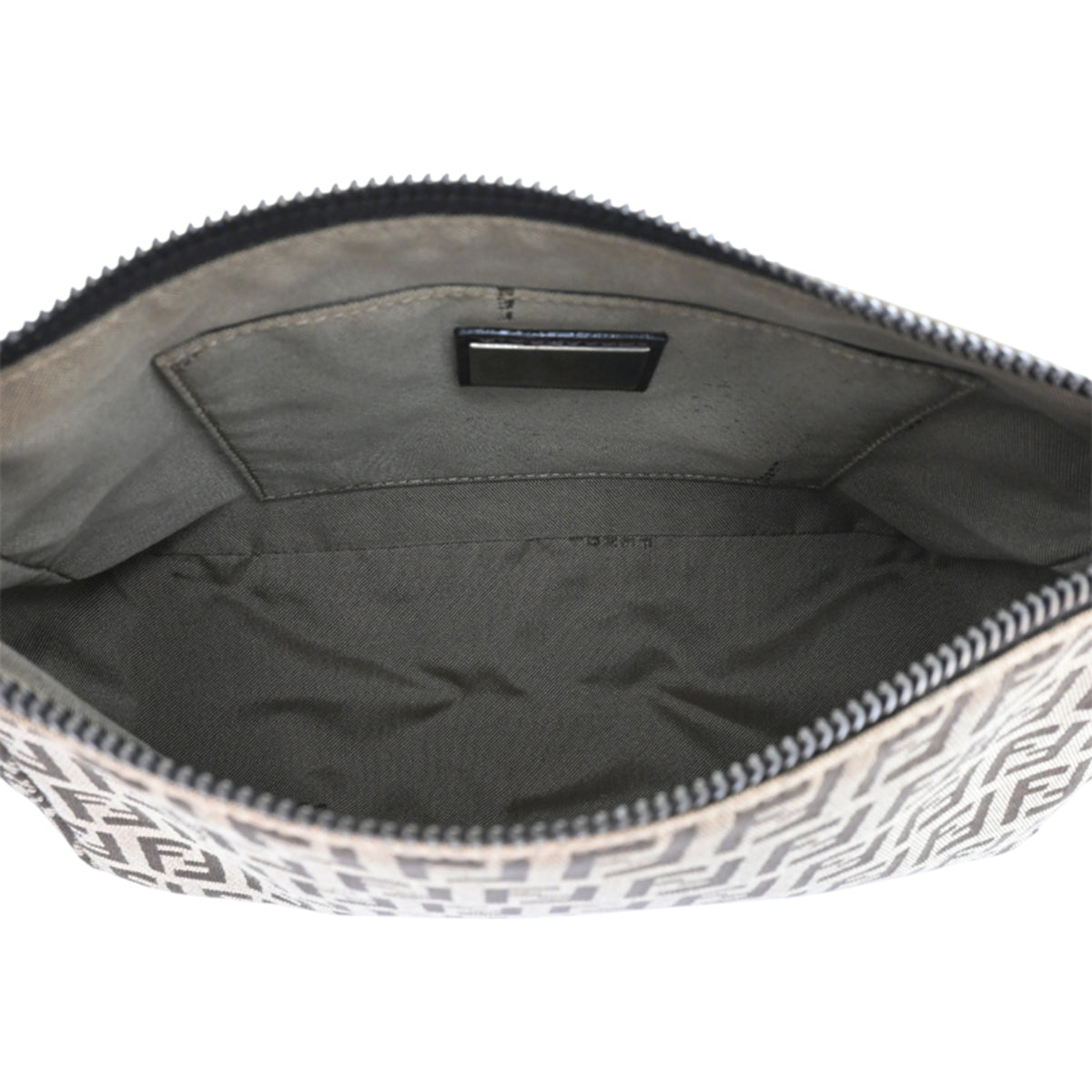 Fendi Beige Brown Canvas Leather Handbag (Pre-Owned)