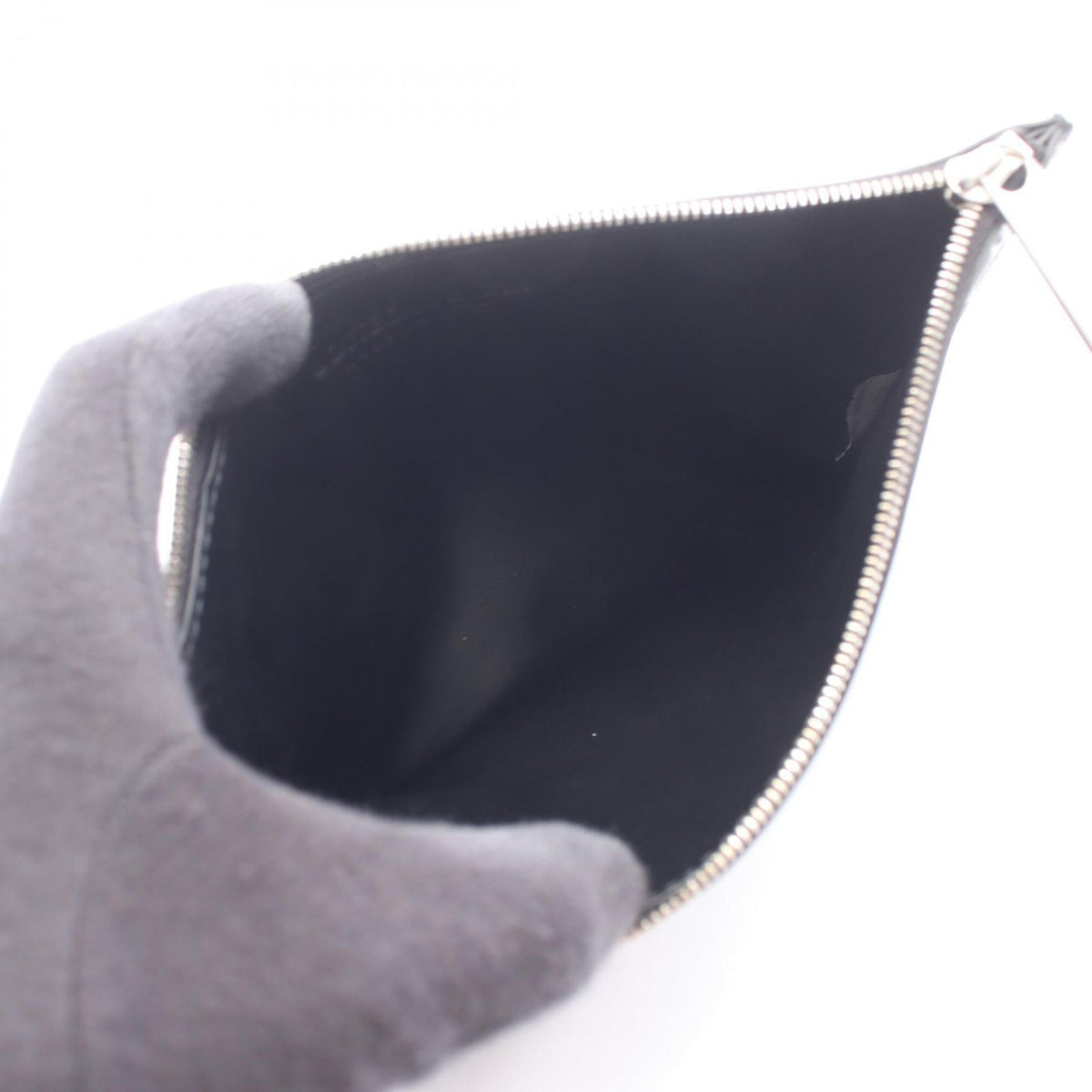Bottega Veneta Intrecciato Black Leather Clutch Bag Handbag (Pre-Owned)