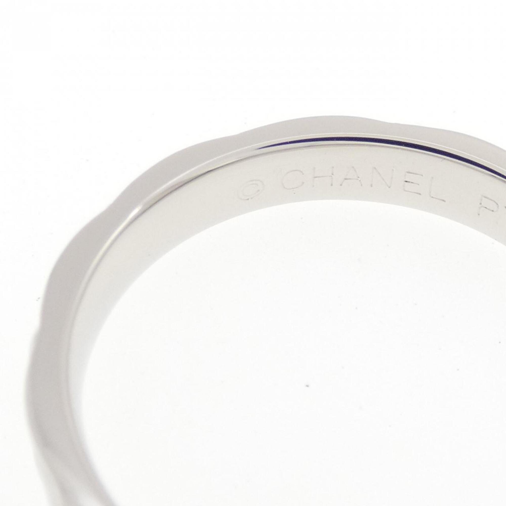 Chanel Platinum Platinum 950 Band Ring (Pre-Owned)