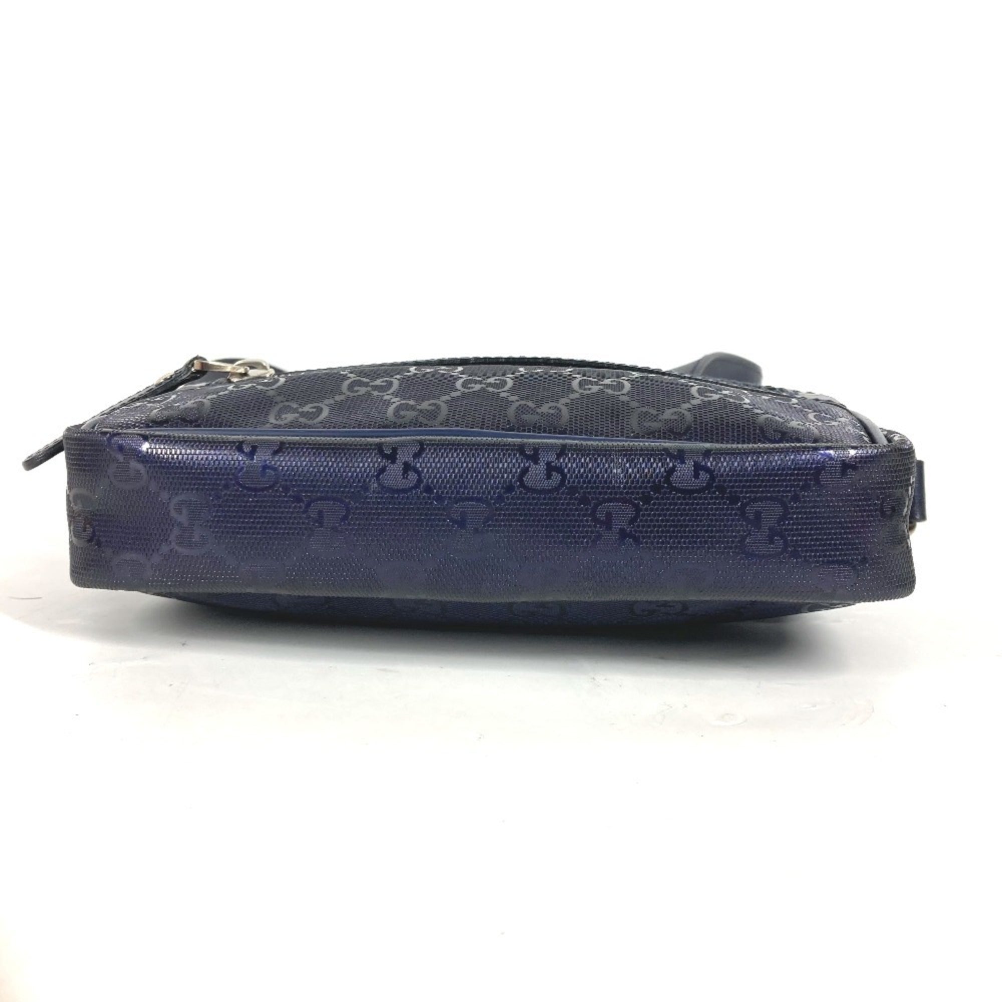 Gucci Gg Imprimé Blue Gg Imprimé Pochette Shoulder Bag (Pre-Owned)