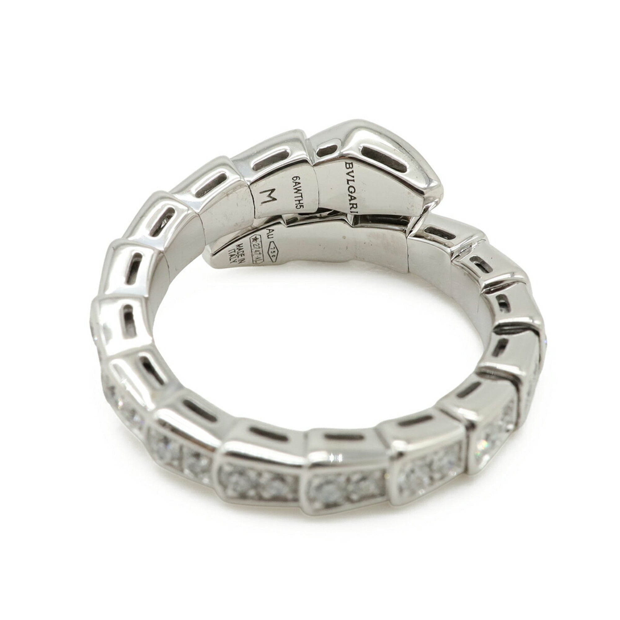 Bvlgari Serpenti White White Gold (18K) Band Ring (Pre-Owned)