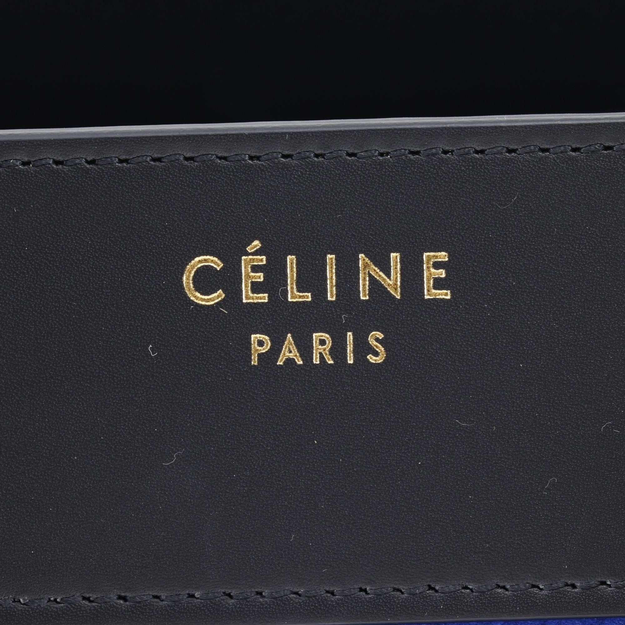 Celine Black Blue Leather Handbag (Pre-Owned)