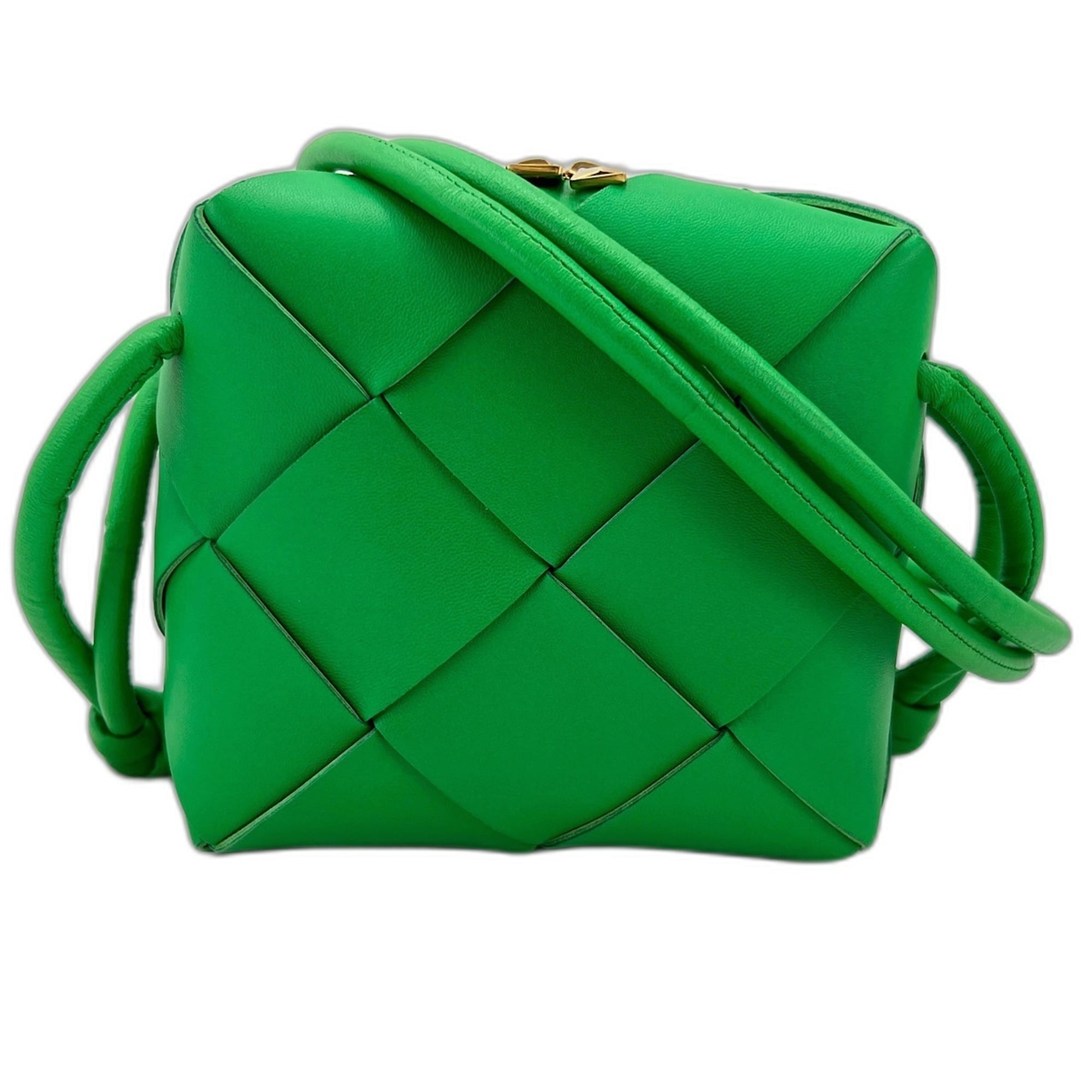 Bottega Veneta Green Intrecciato Shoulder Bag (Pre-Owned)