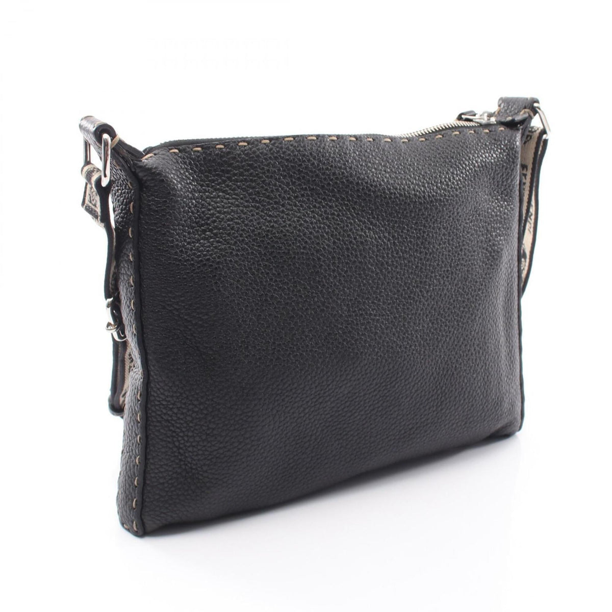 Fendi Black Leather Handbag Shoulder Bag (Pre-Owned)
