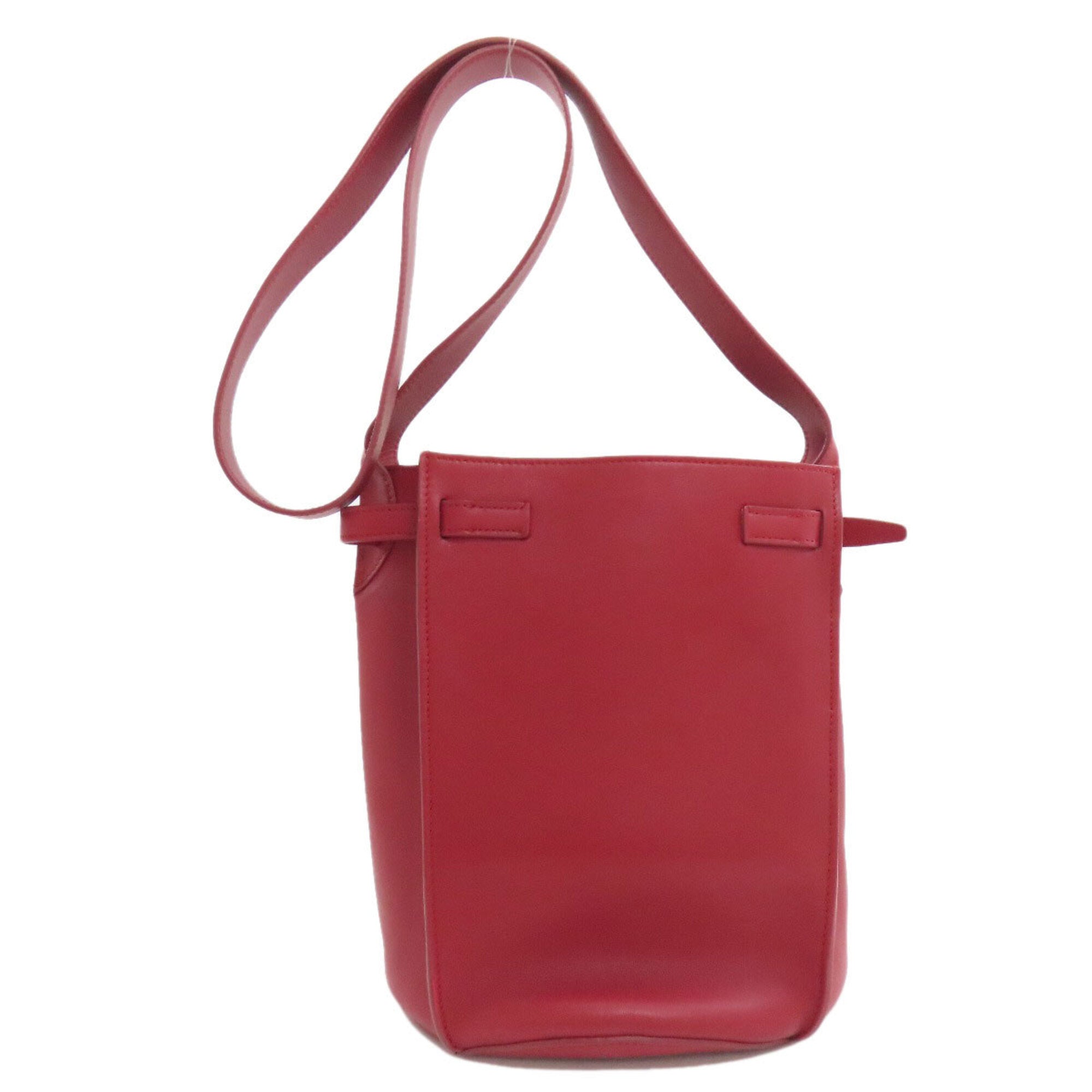 Celine Red Color Leather Shoulder Bag (Pre-Owned)