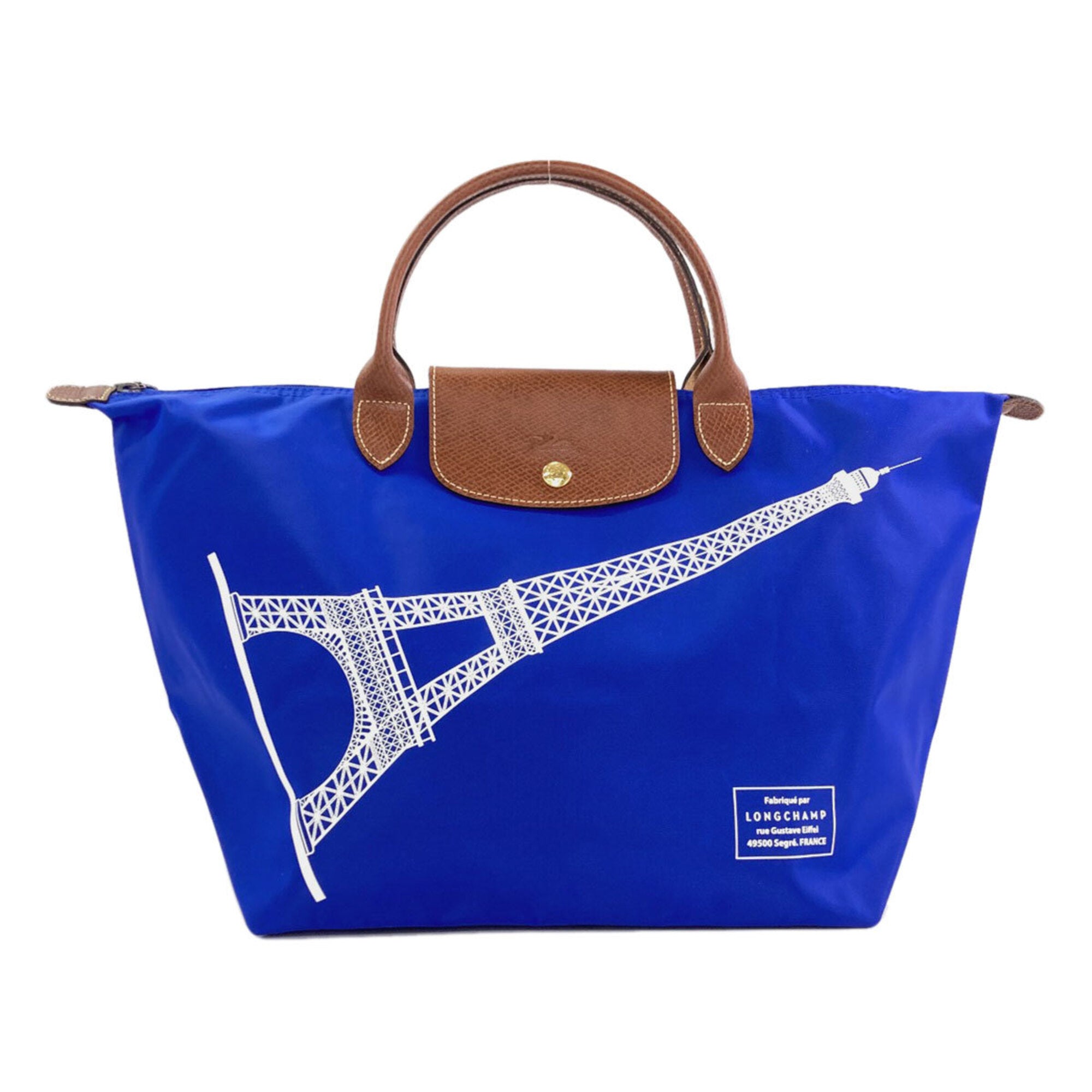 Longchamp Le Pliage Blue Nylon Tote Bag (Pre-Owned)