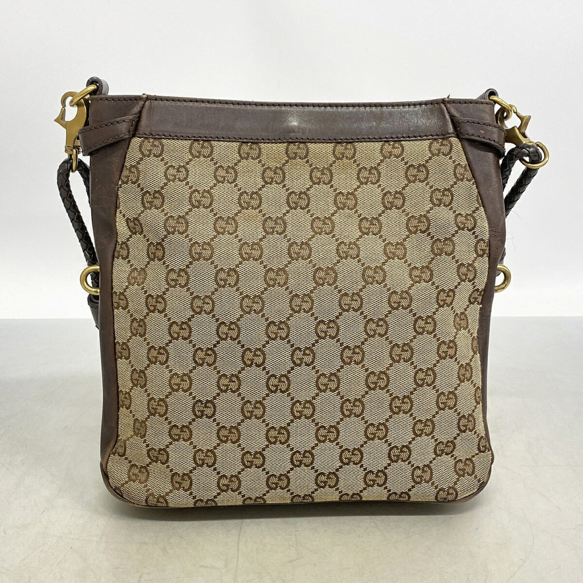 Gucci Brown Canvas Shoulder Bag (Pre-Owned)