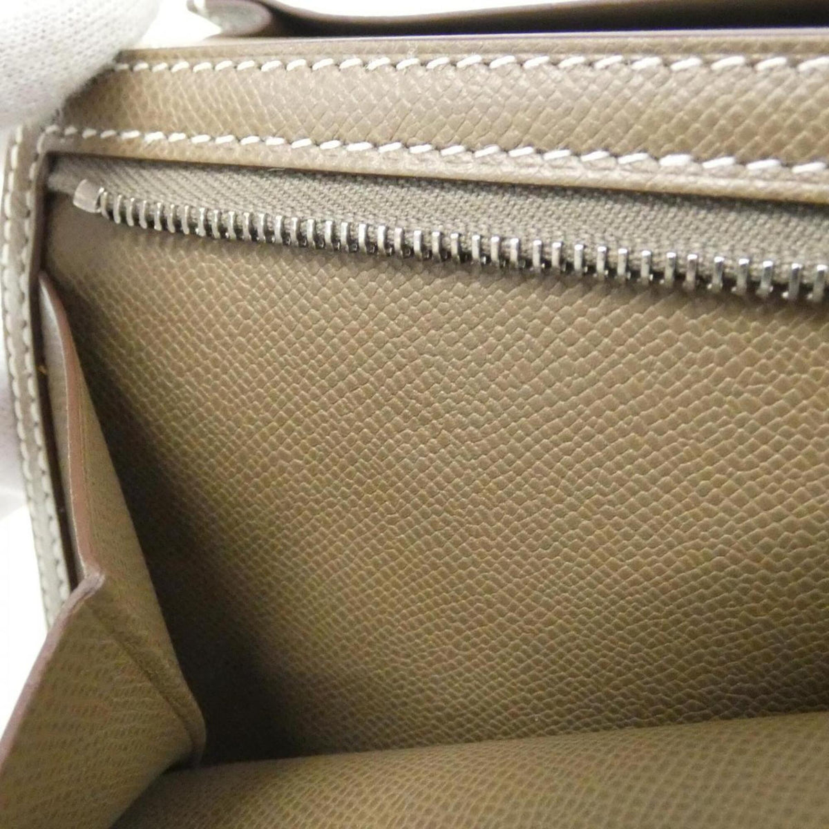 Hermes Etoupe Gray Soufre Long Wallet (Bi-Fold) (Pre-Owned)