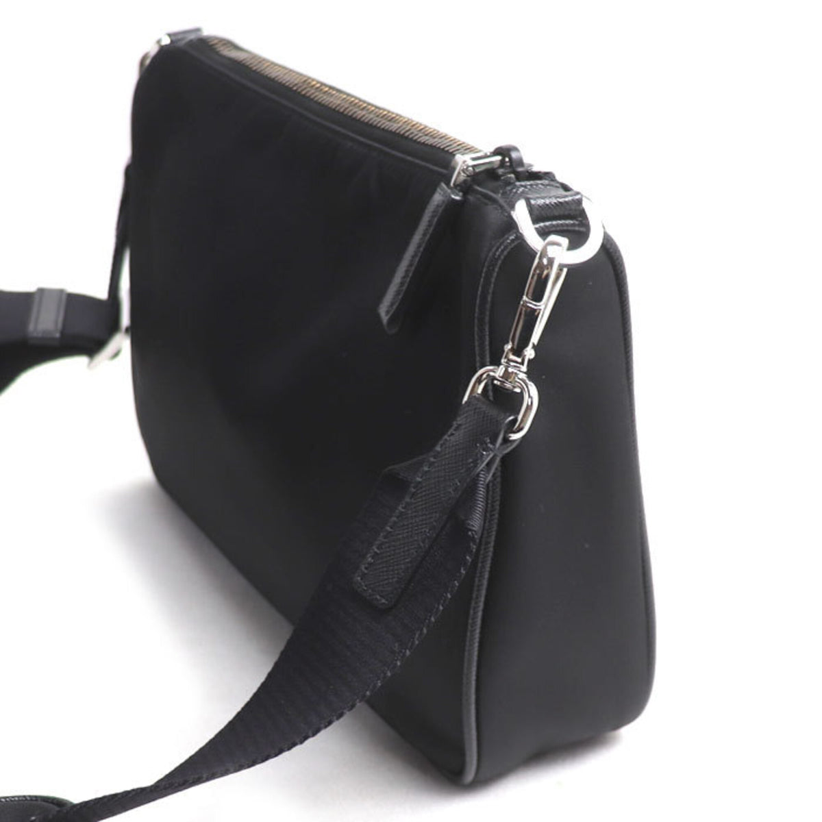 Prada Black Polyamide Pouch Shoulder Bag (Pre-Owned)