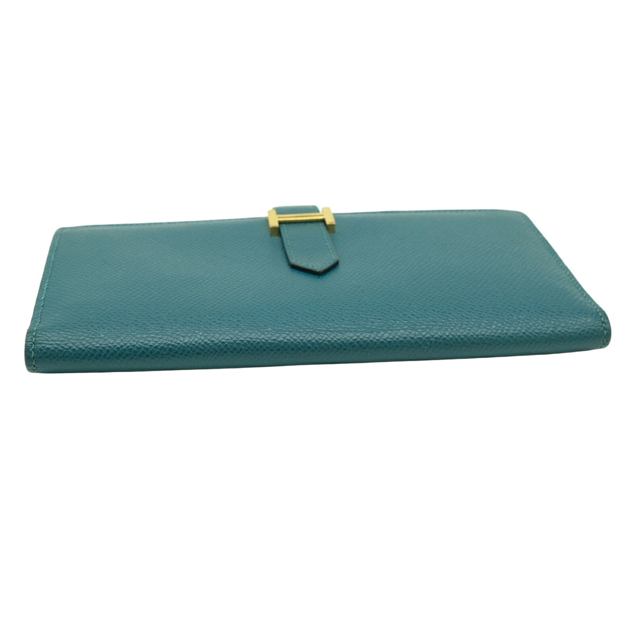 Hermes Blue Epsom Leather Long Wallet (Bi-Fold) (Pre-Owned)