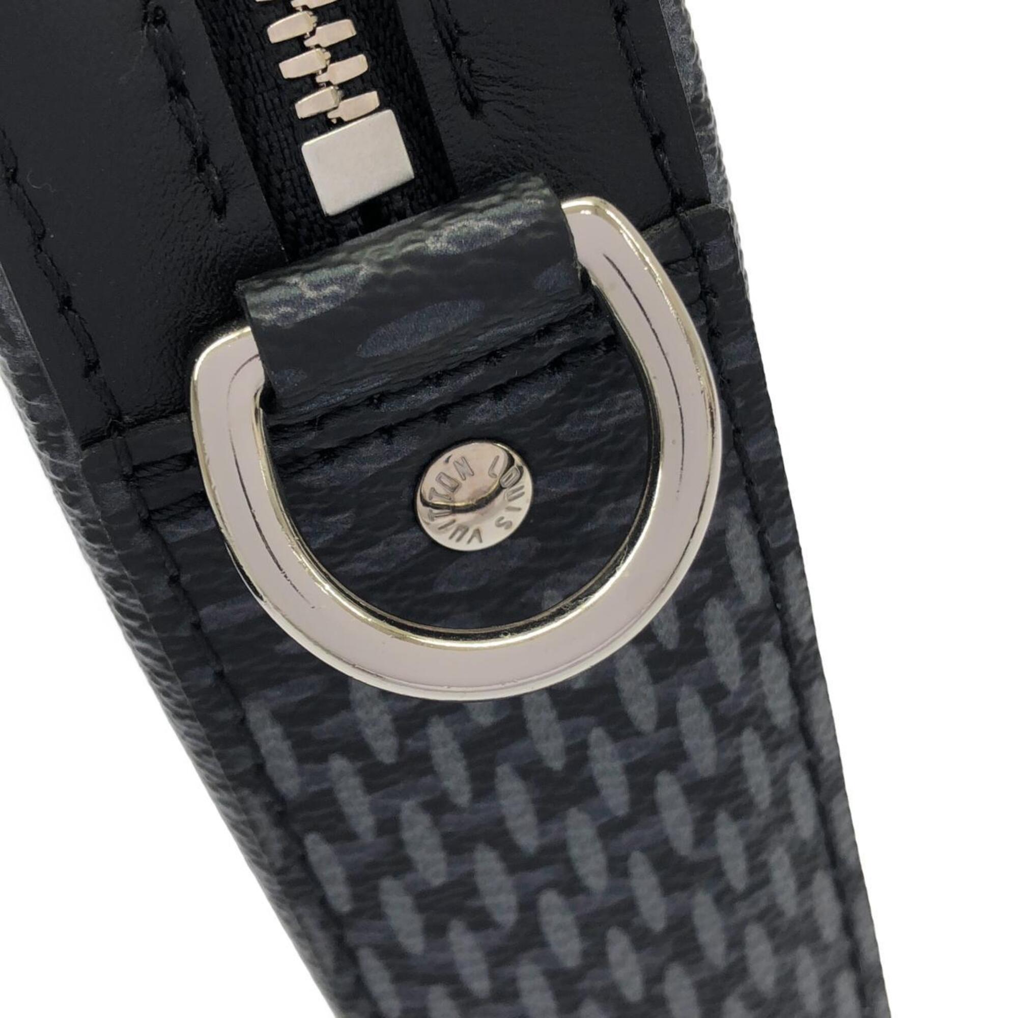 Louis Vuitton Graphite Coated Canvas Pouch Shoulder Bag (Pre-Owned)