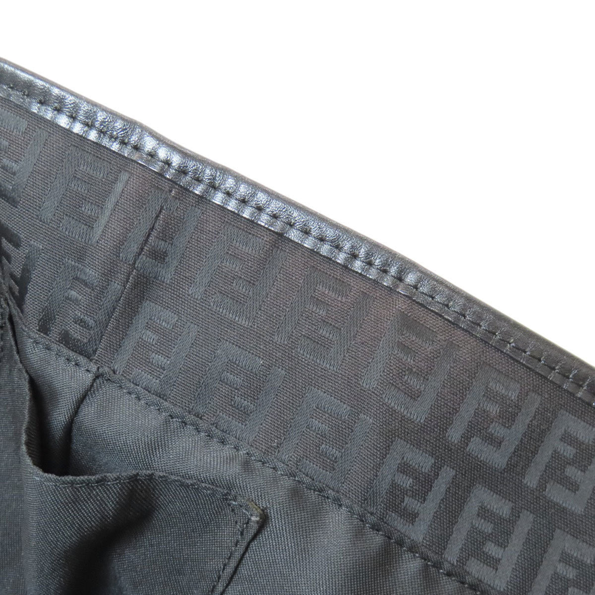 Fendi Zucchino Dark Brown Canvas Tote Bag (Pre-Owned)