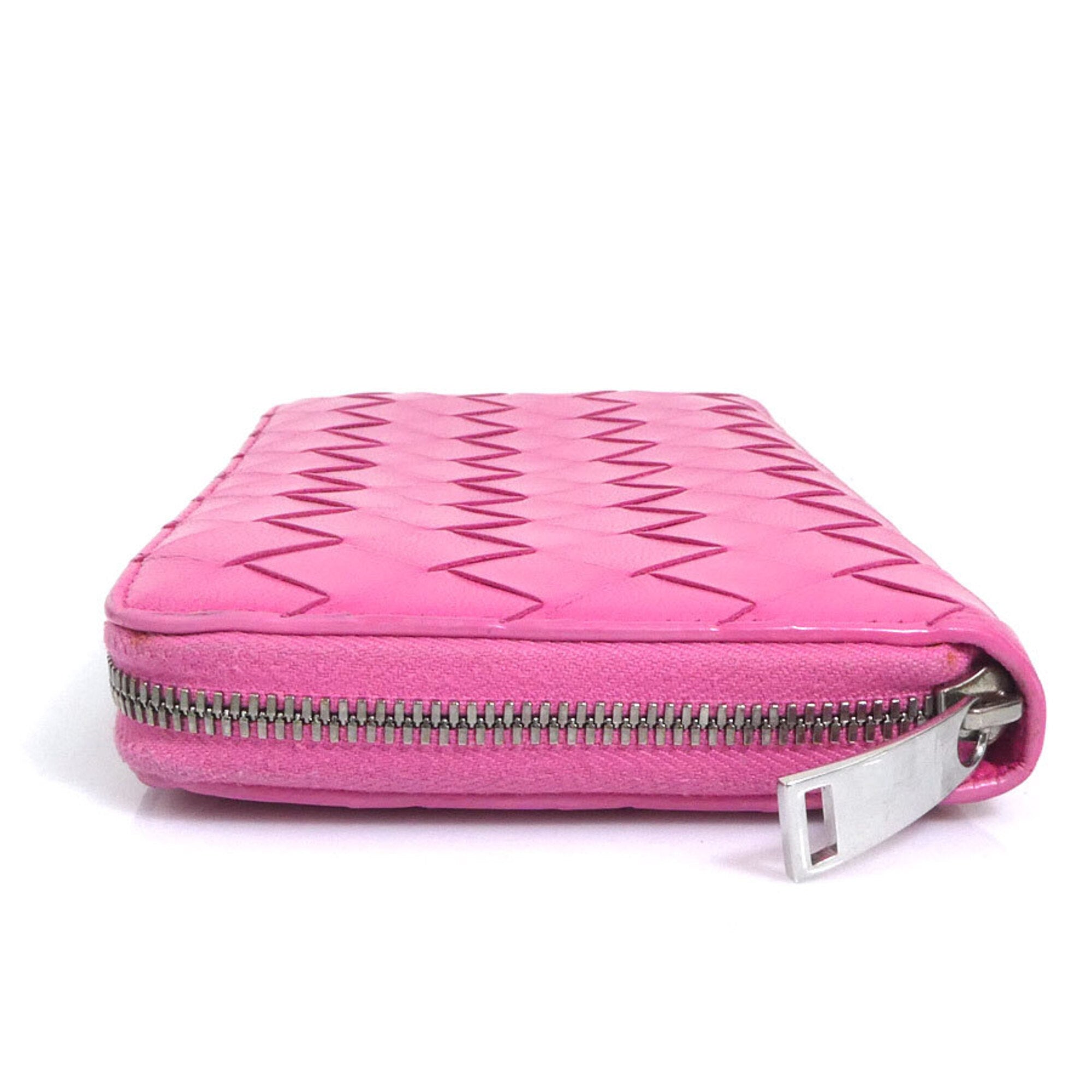 Bottega Veneta Pink Leather Long Wallet (Bi-Fold) (Pre-Owned)