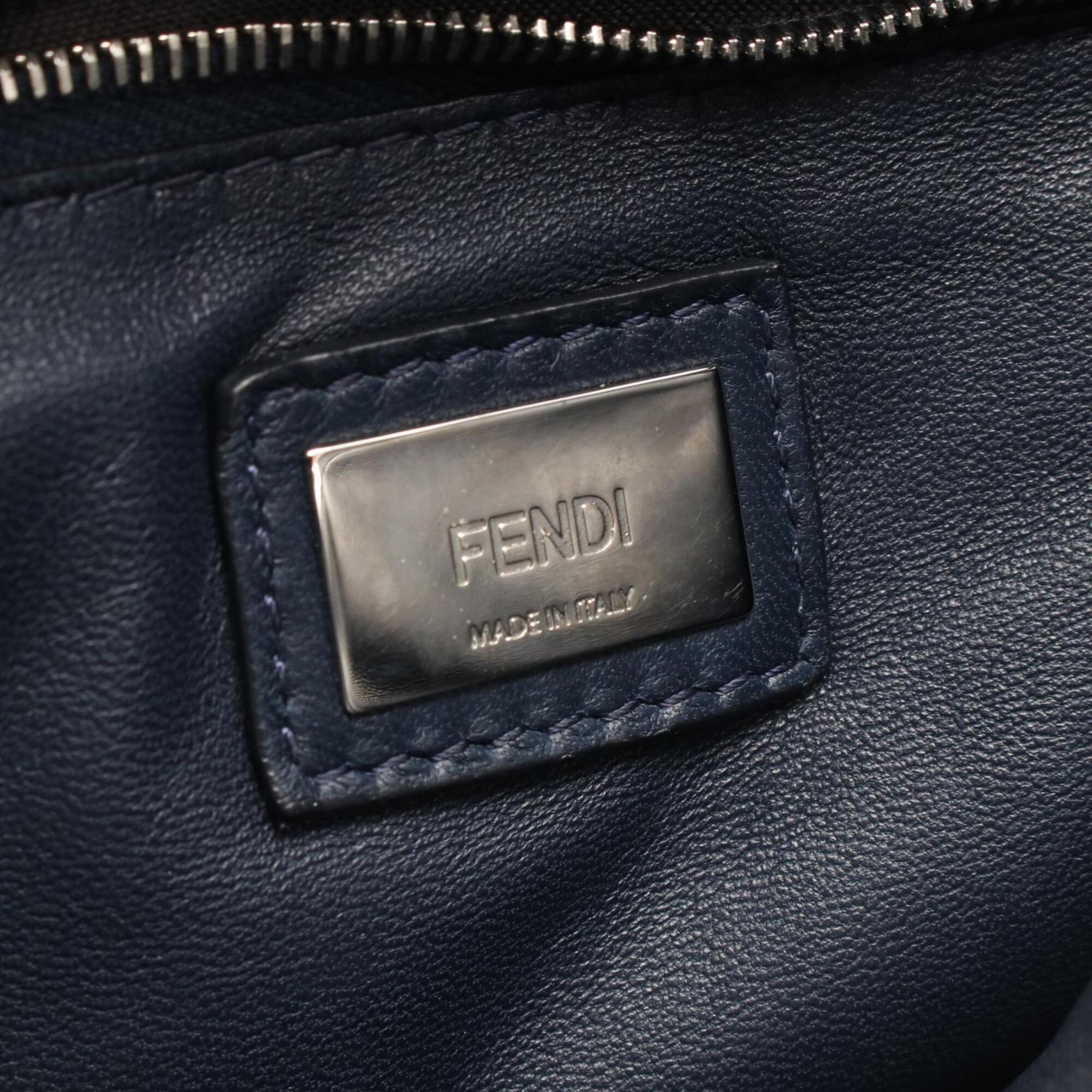 Fendi Navy Leather Handbag (Pre-Owned)