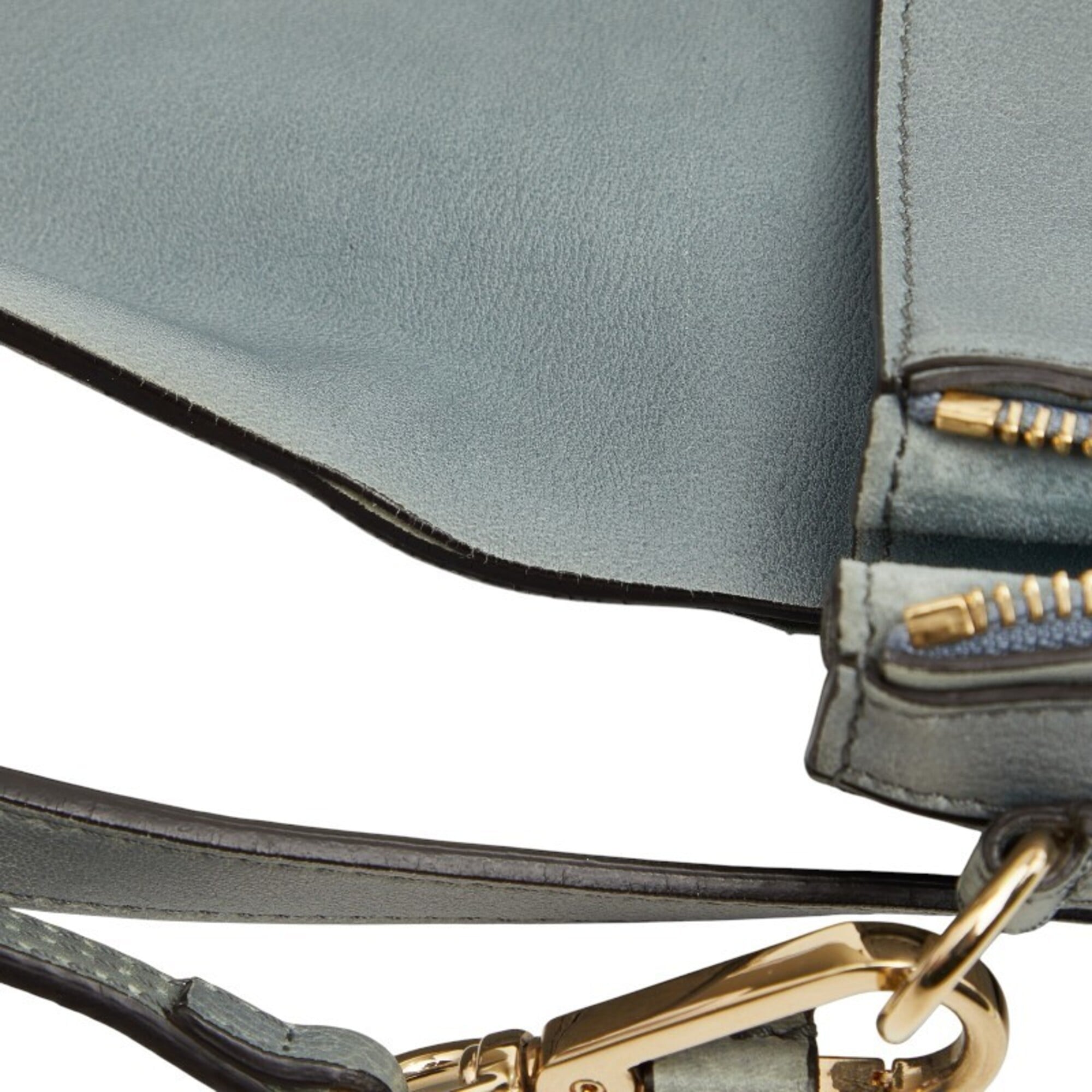Chloé Gray Suede Leather Shoulder Bag (Pre-Owned)