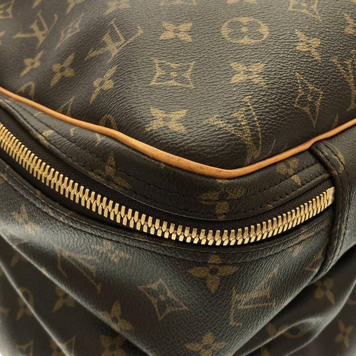 Louis Vuitton Brown Coated Canvas Boston Bag (Pre-Owned)