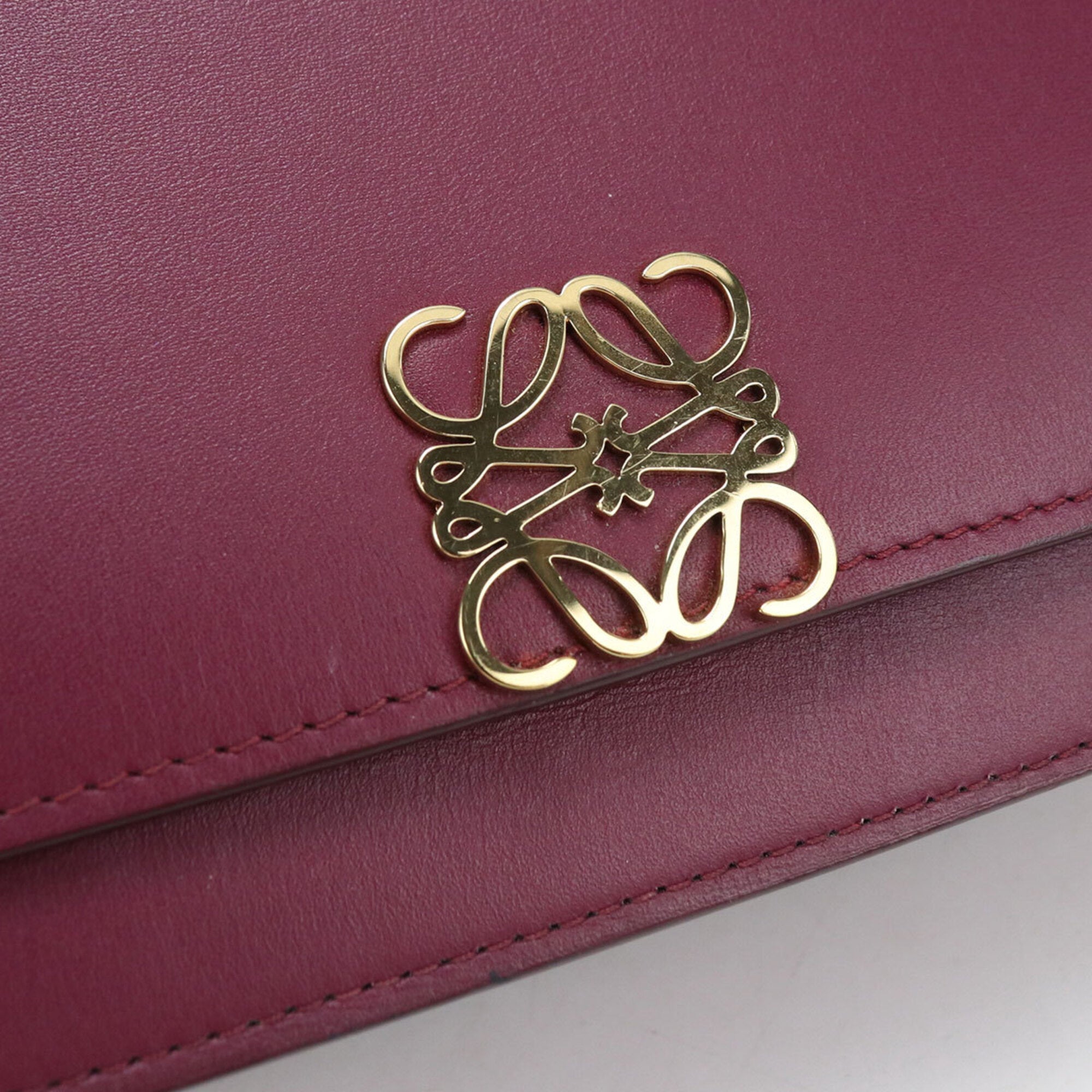 Loewe Purple Leather Shoulder Bag (Pre-Owned)