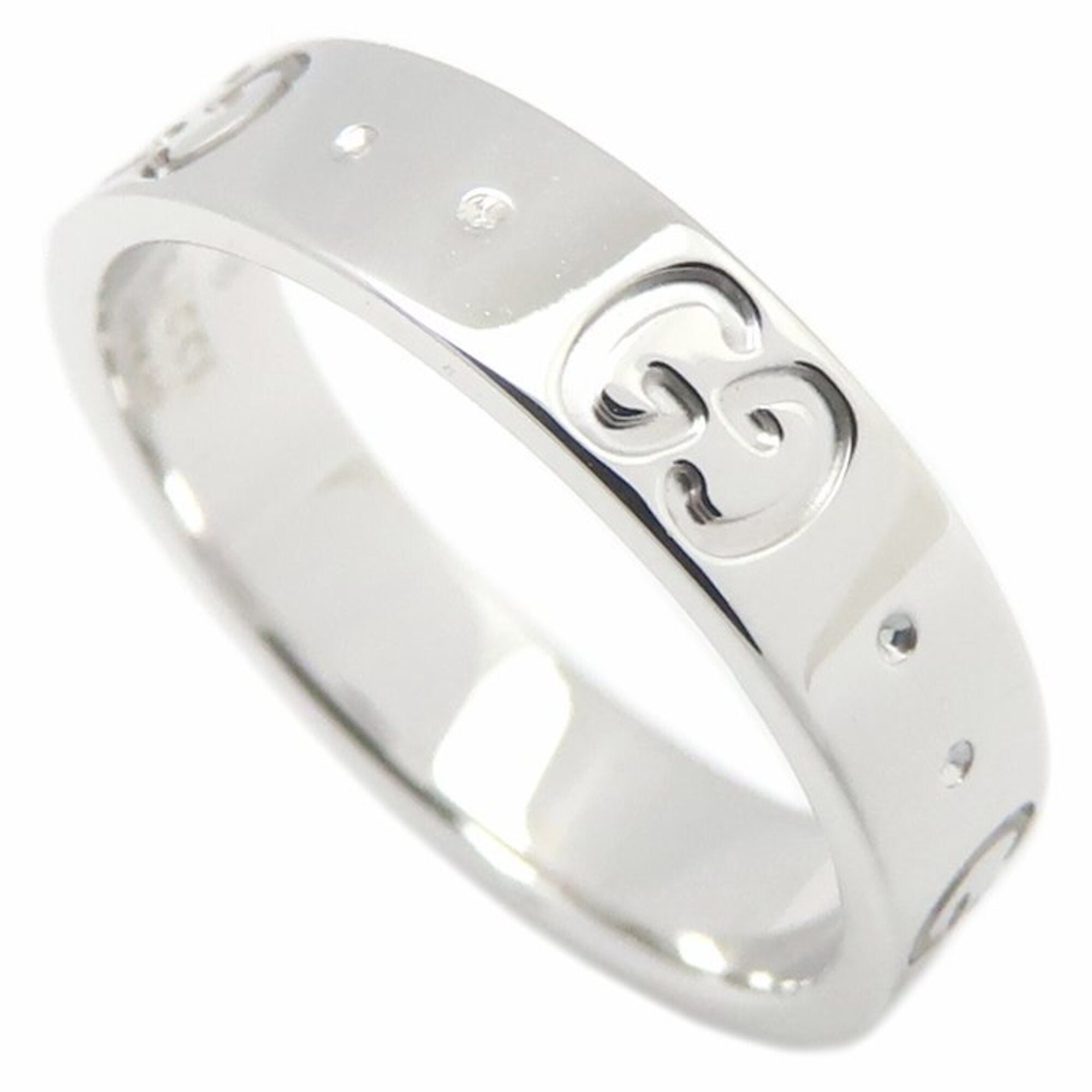 Gucci Icon White Gold (18K) Band Ring (Pre-Owned)