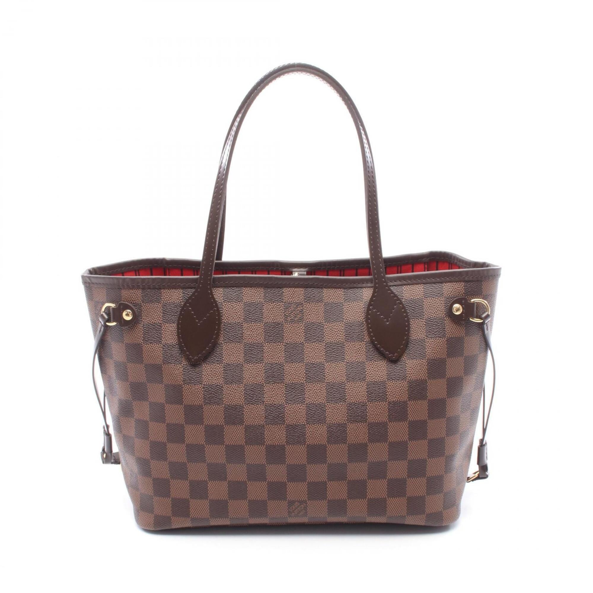 Louis Vuitton Brown Ebene Coated Canvas Leather Handbag Tote Bag (Pre-Owned)
