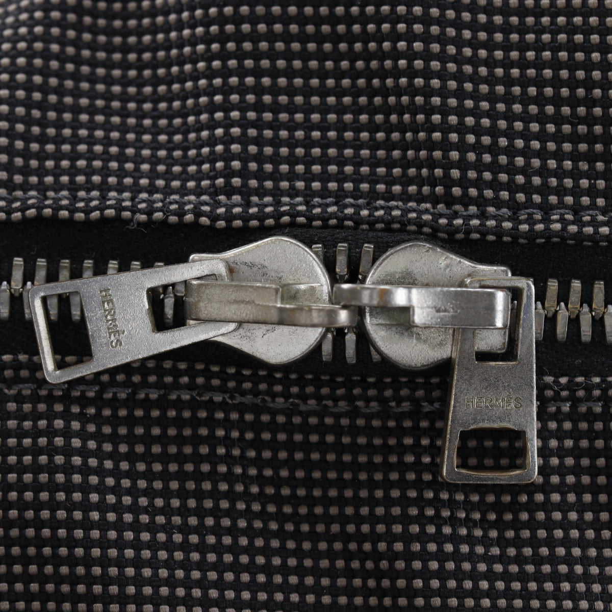 Hermes Gray Nylon Canvas Backpack (Pre-Owned)
