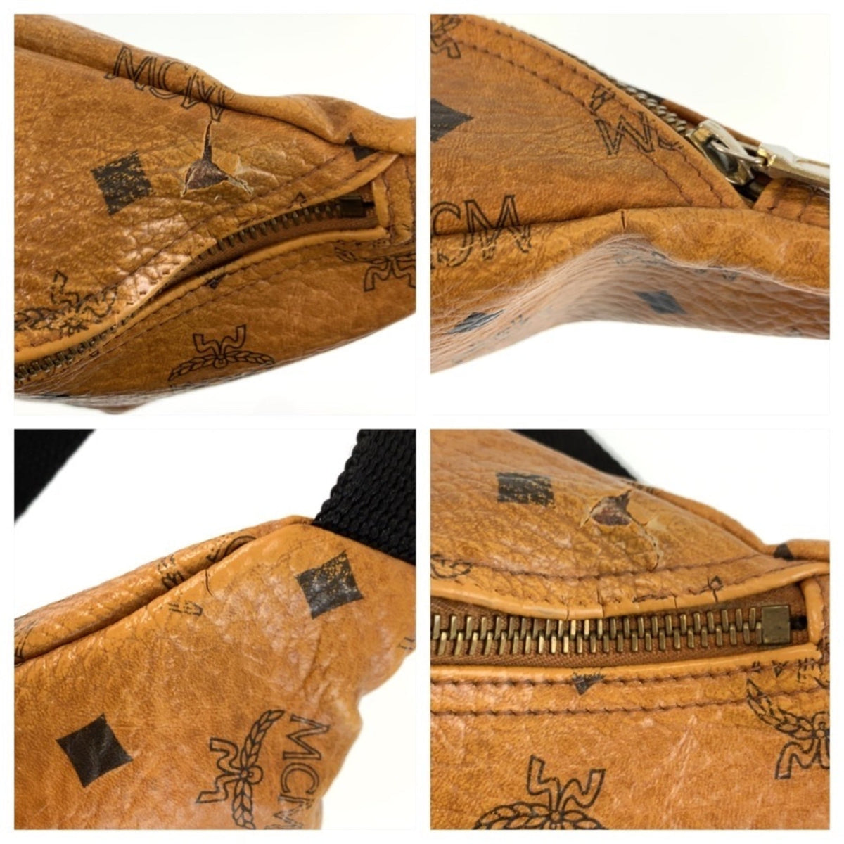 Mcm Brown Pvc Pouch Sling Bag (Pre-Owned)