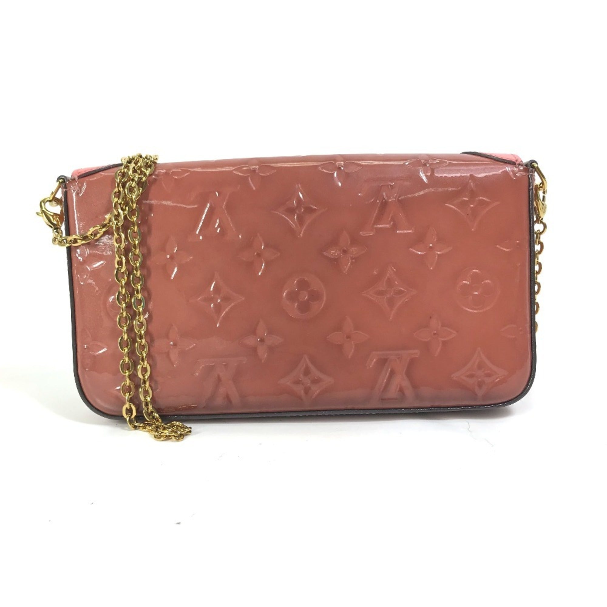 Louis Vuitton Monogram Vernis Pink Patent Leather Pochette Shoulder Bag (Pre-Owned)
