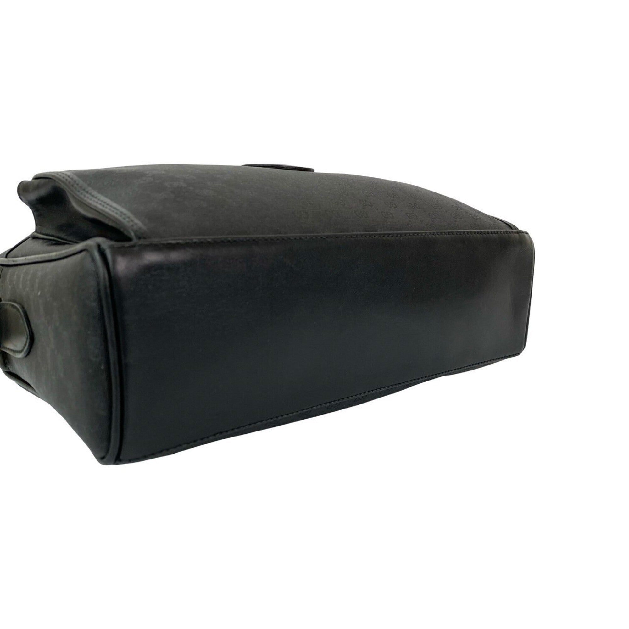 Gucci Black Leather Pvc Pochette Shoulder Bag (Pre-Owned)