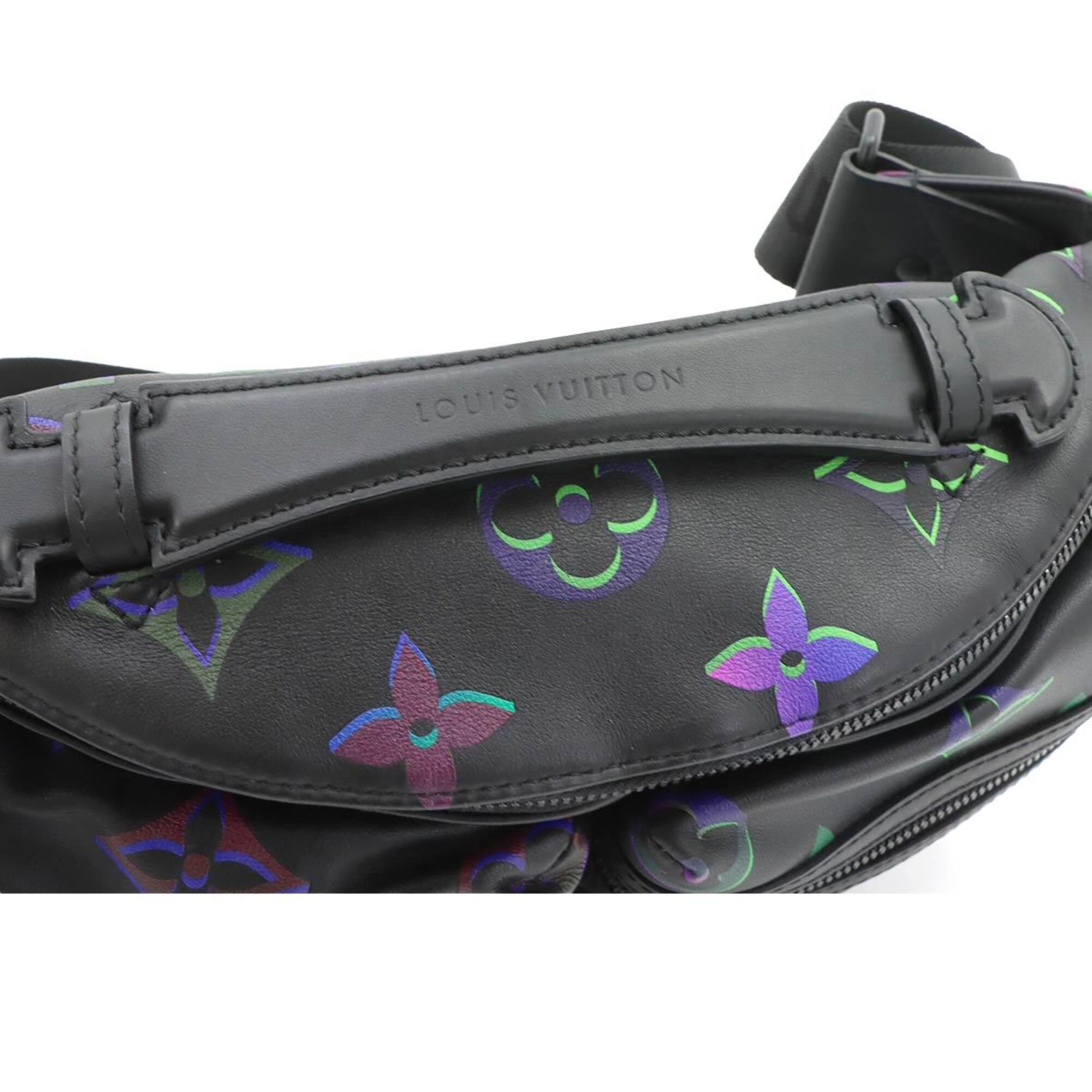 Louis Vuitton Black Monogram Leather Handbag Sling Bag (Pre-Owned)