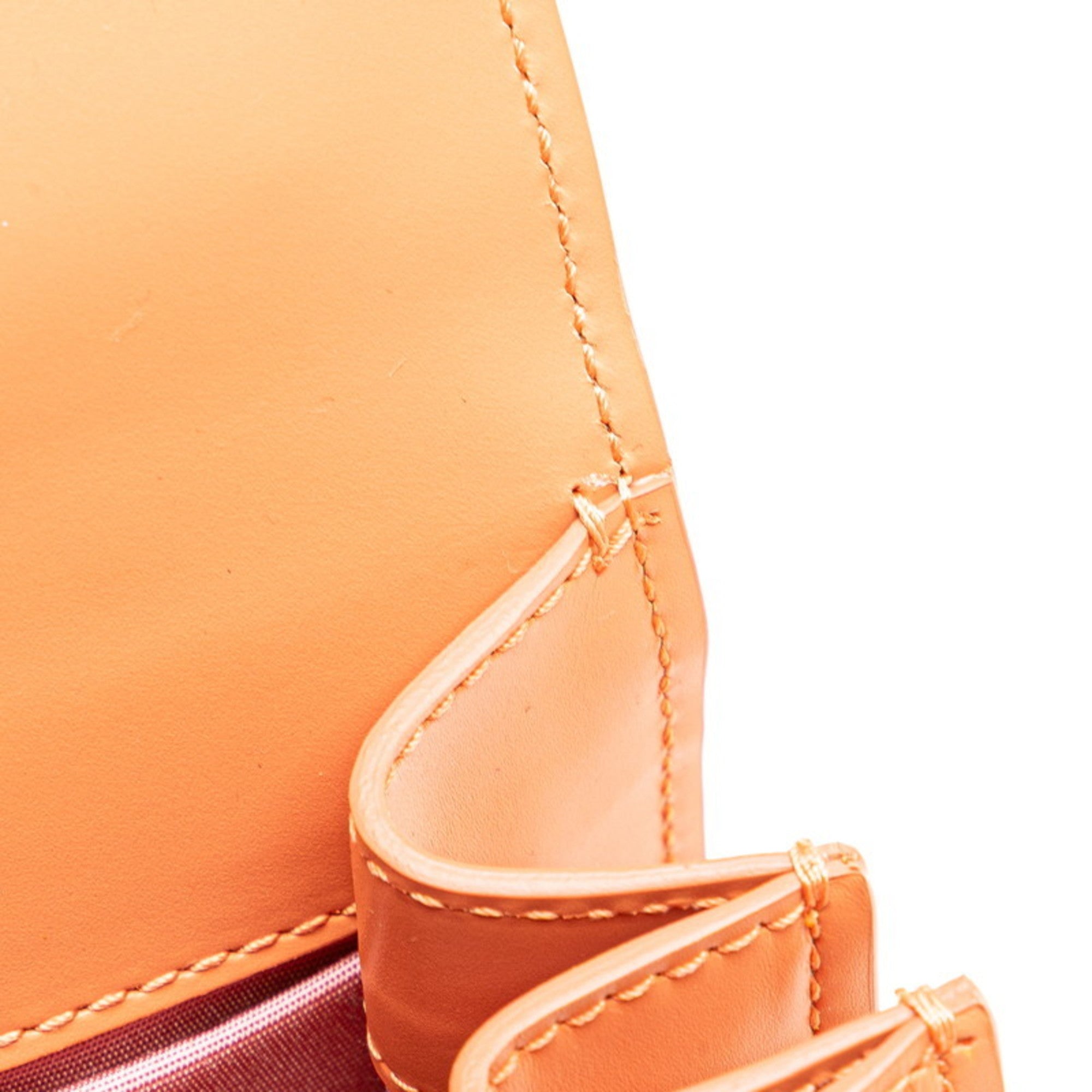 Bvlgari Orange Leather Handbag Shoulder Bag (Pre-Owned)