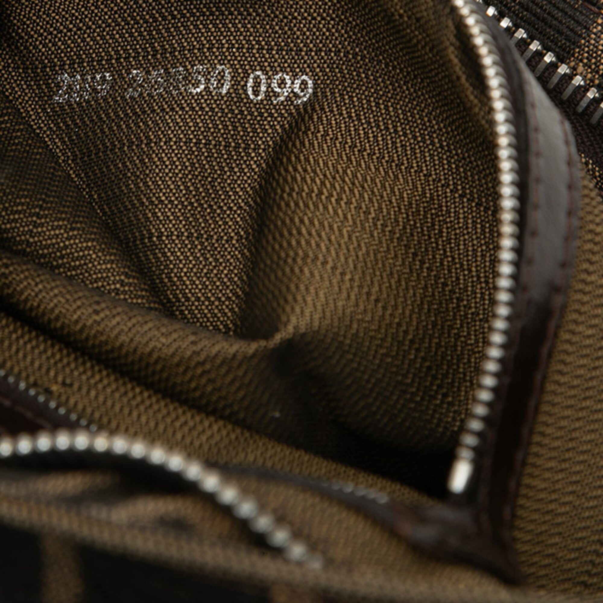 Fendi Brown Canvas Leather Shoulder Bag (Pre-Owned)