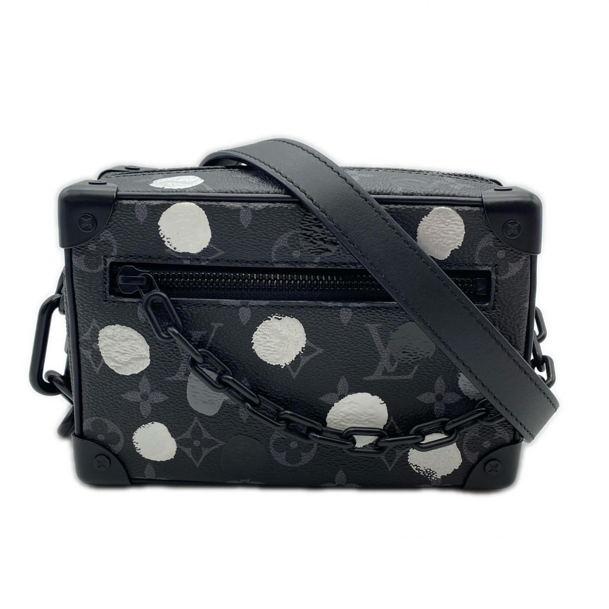 Louis Vuitton Black White Leather Shoulder Bag (Pre-Owned)