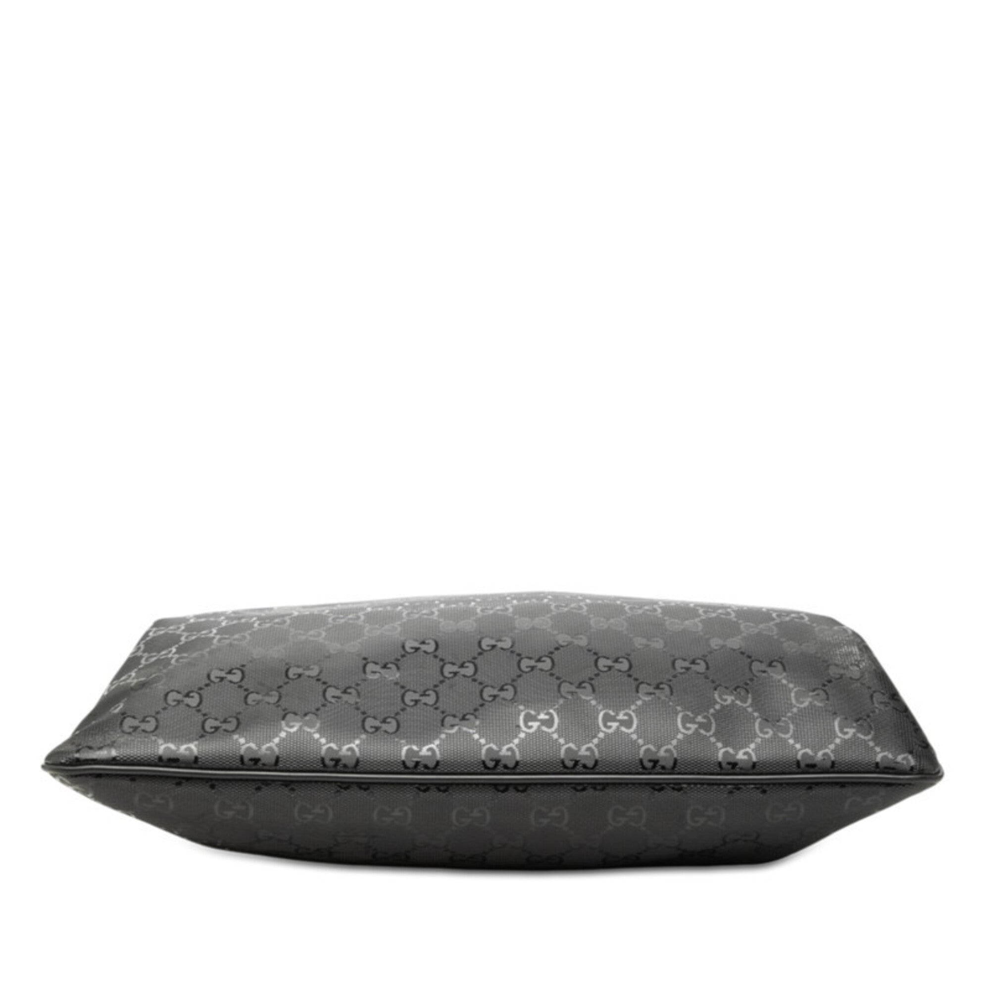 Gucci Black Gg Imprimé Pvc Leather Shoulder Bag (Pre-Owned)
