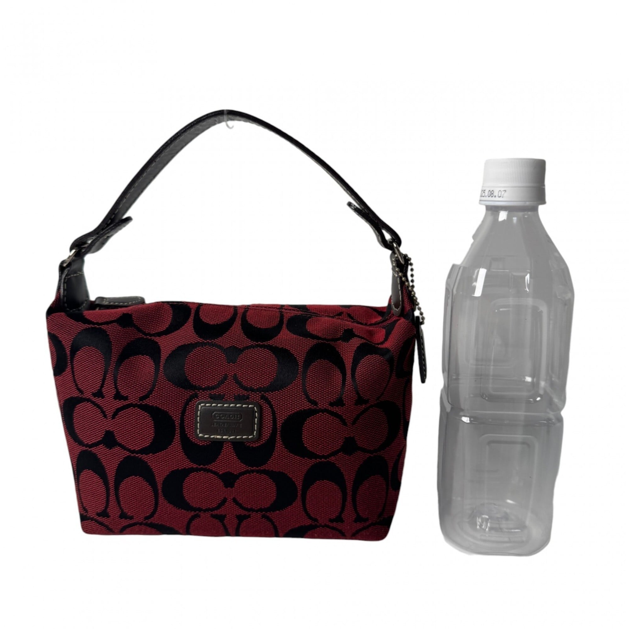 Coach Red Color Canvas Handbag Pouch (Pre-Owned)