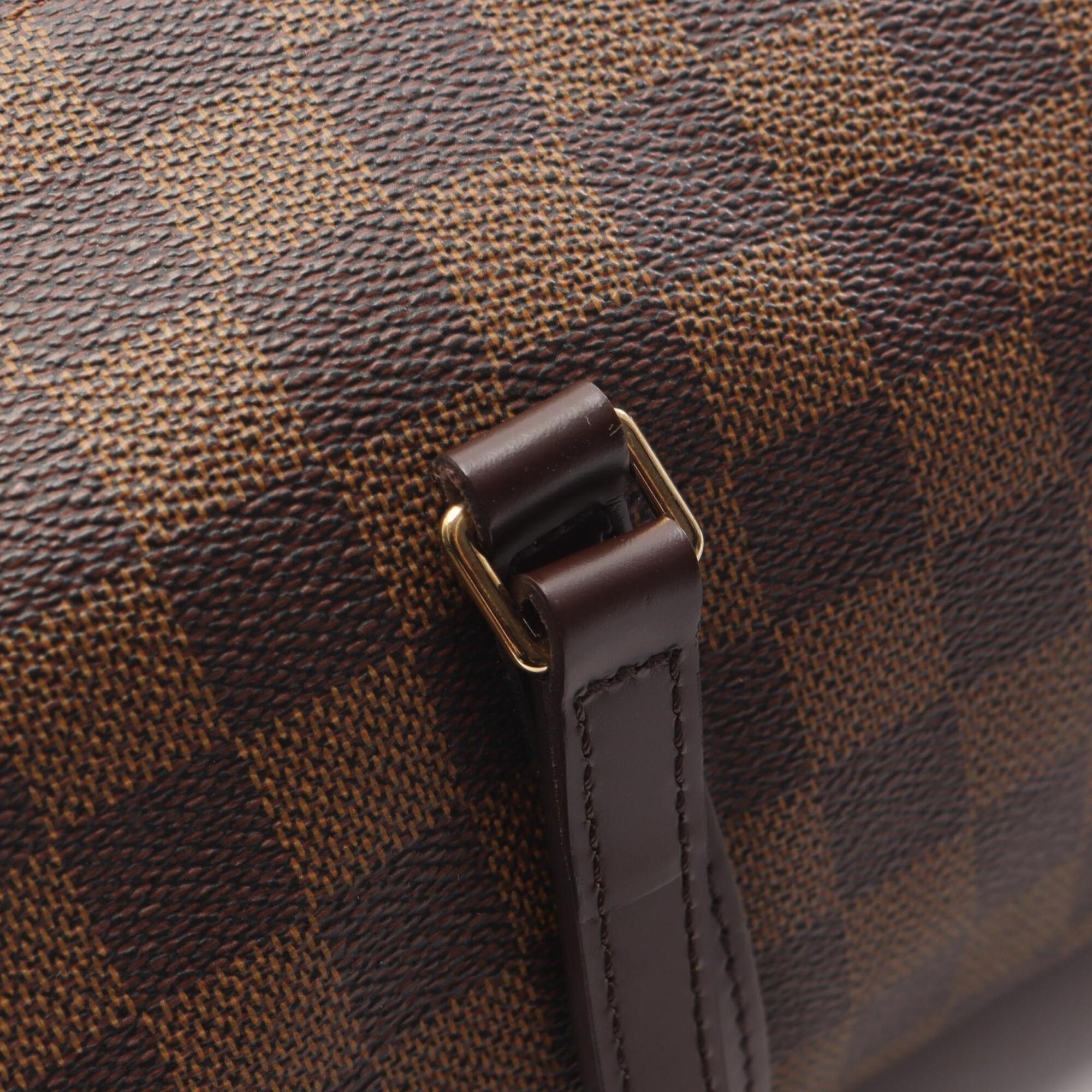 Louis Vuitton Brown Ebene Coated Canvas Leather Handbag Pouch (Pre-Owned)