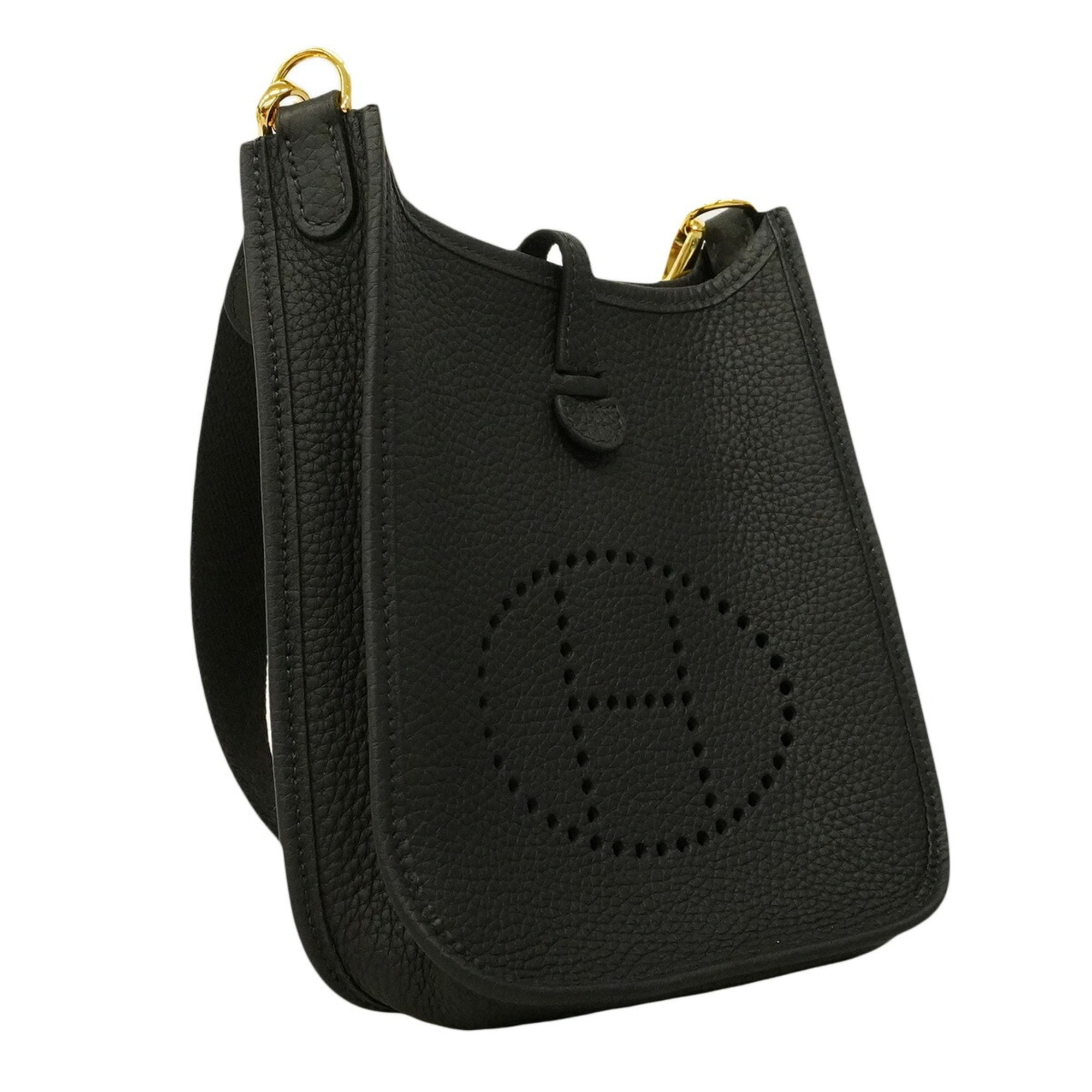 Hermes Navy Taurillon Clemence Leather Shoulder Bag (Pre-Owned)