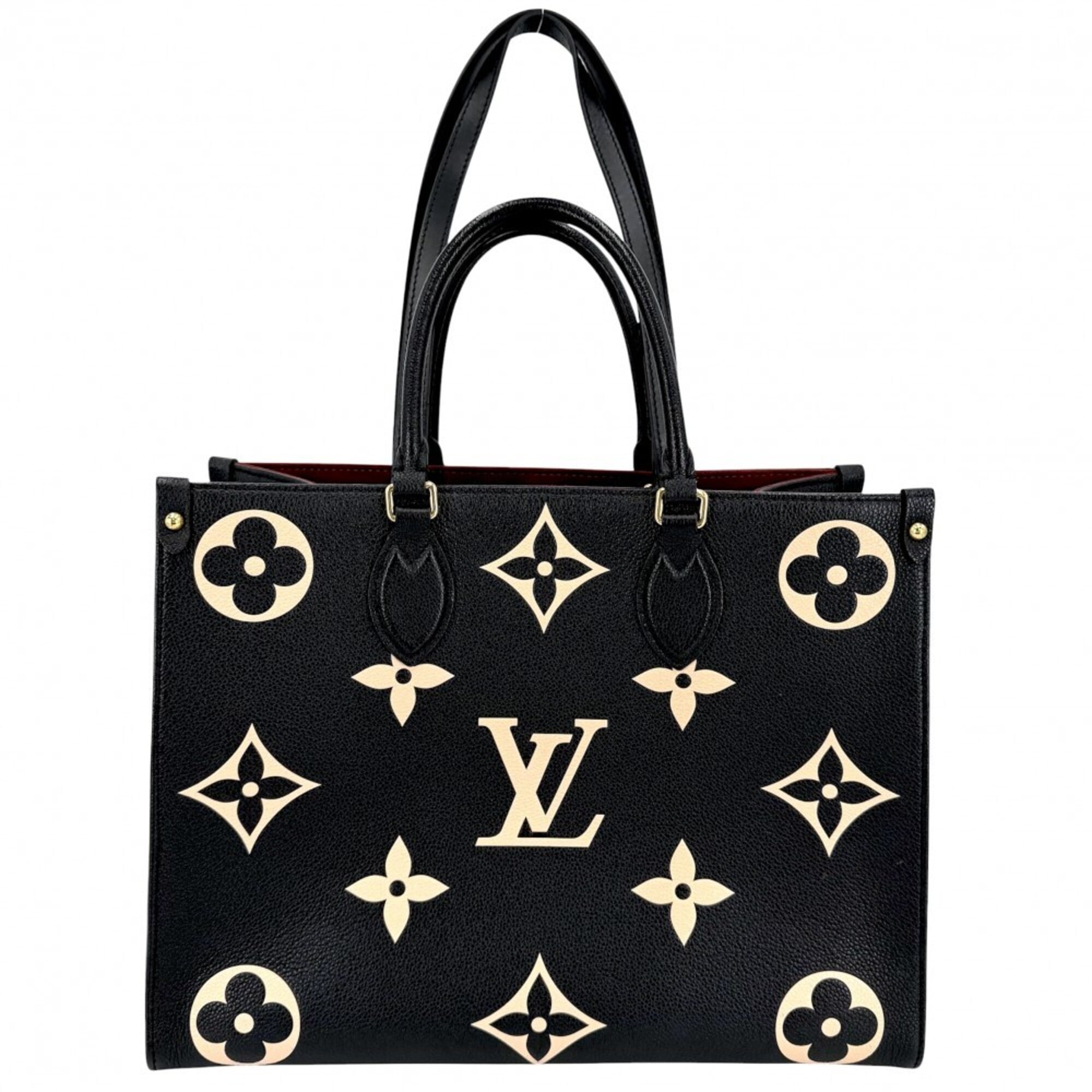 Louis Vuitton Monogram Empreinte Beige Black Monogram Empreinte Handbag Tote Bag (Pre-Owned)