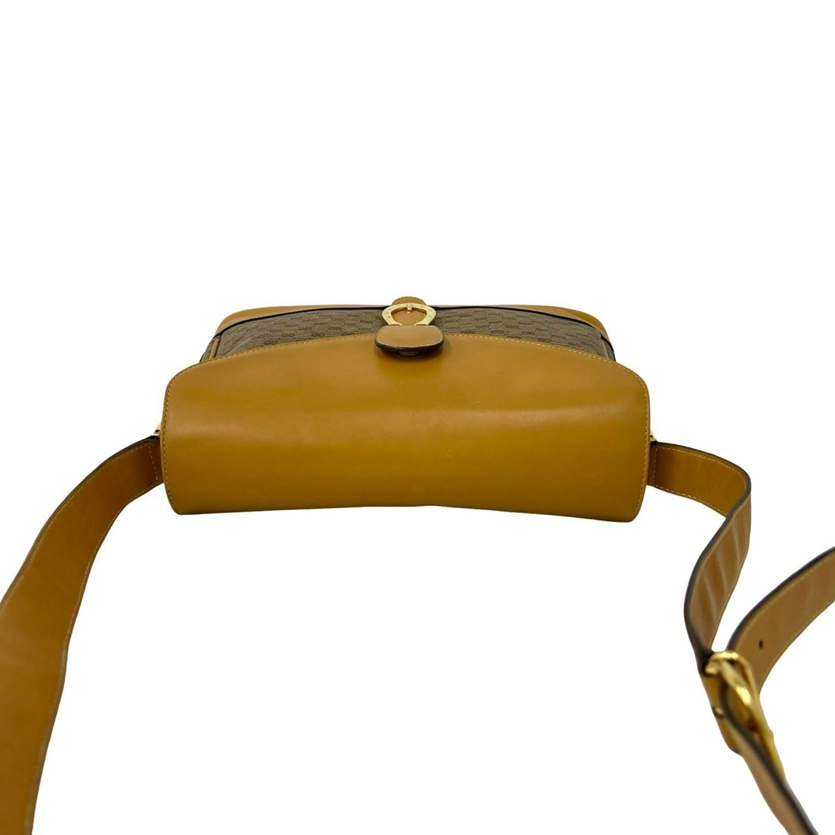 Gucci Brown Leather Pvc Crossbody Bag Shoulder Bag (Pre-Owned)